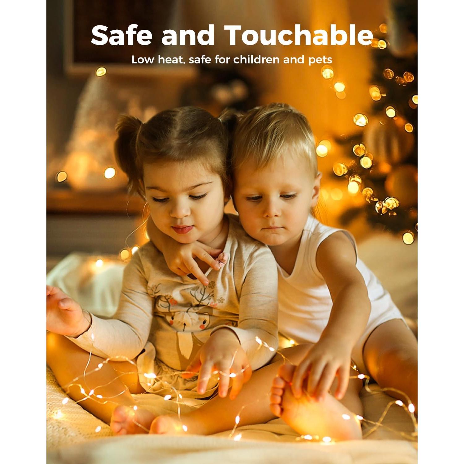 Cadena de Luces de Hadas Btfarm 12 Paquete 2m 20 LED Blanco Cálido