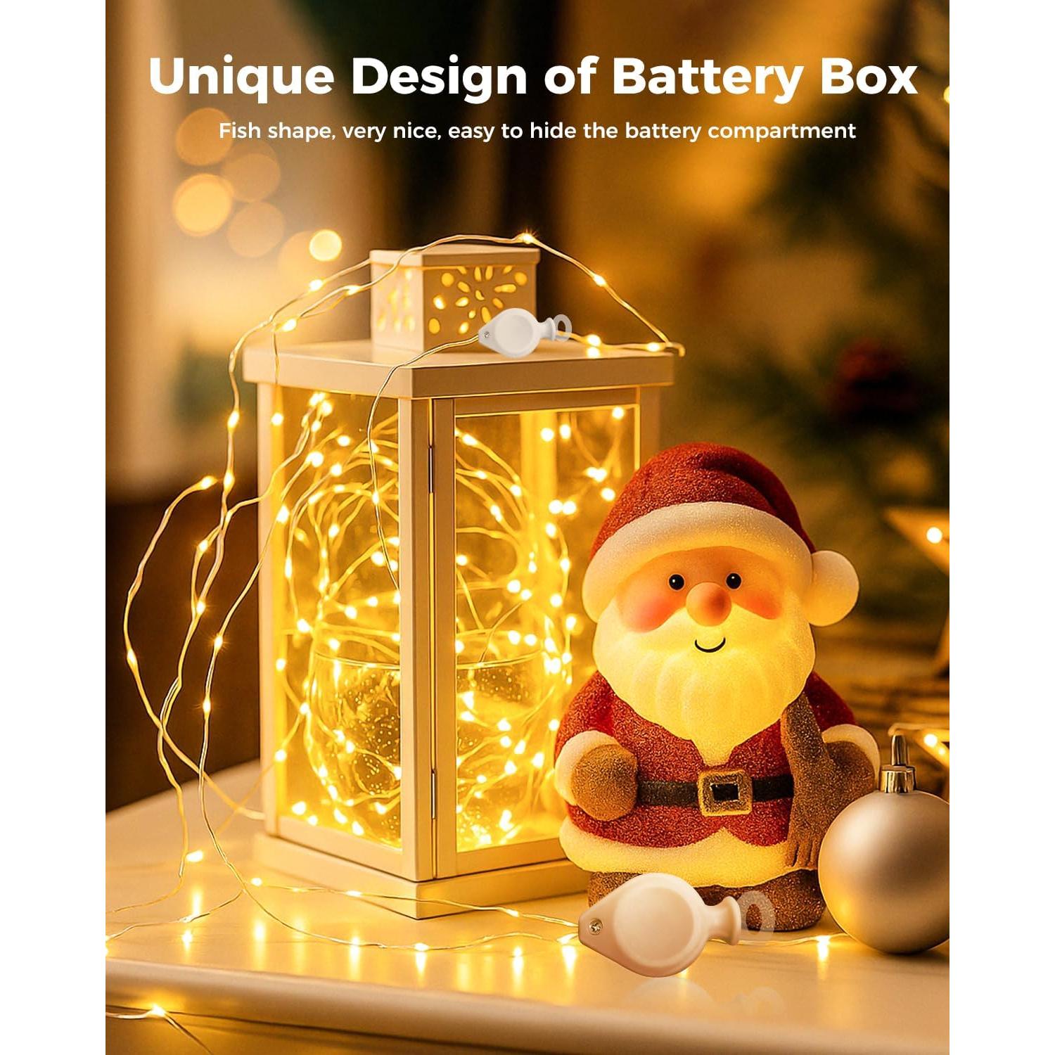 Cadena de Luces de Hadas Btfarm 12 Paquete 2m 20 LED Blanco Cálido