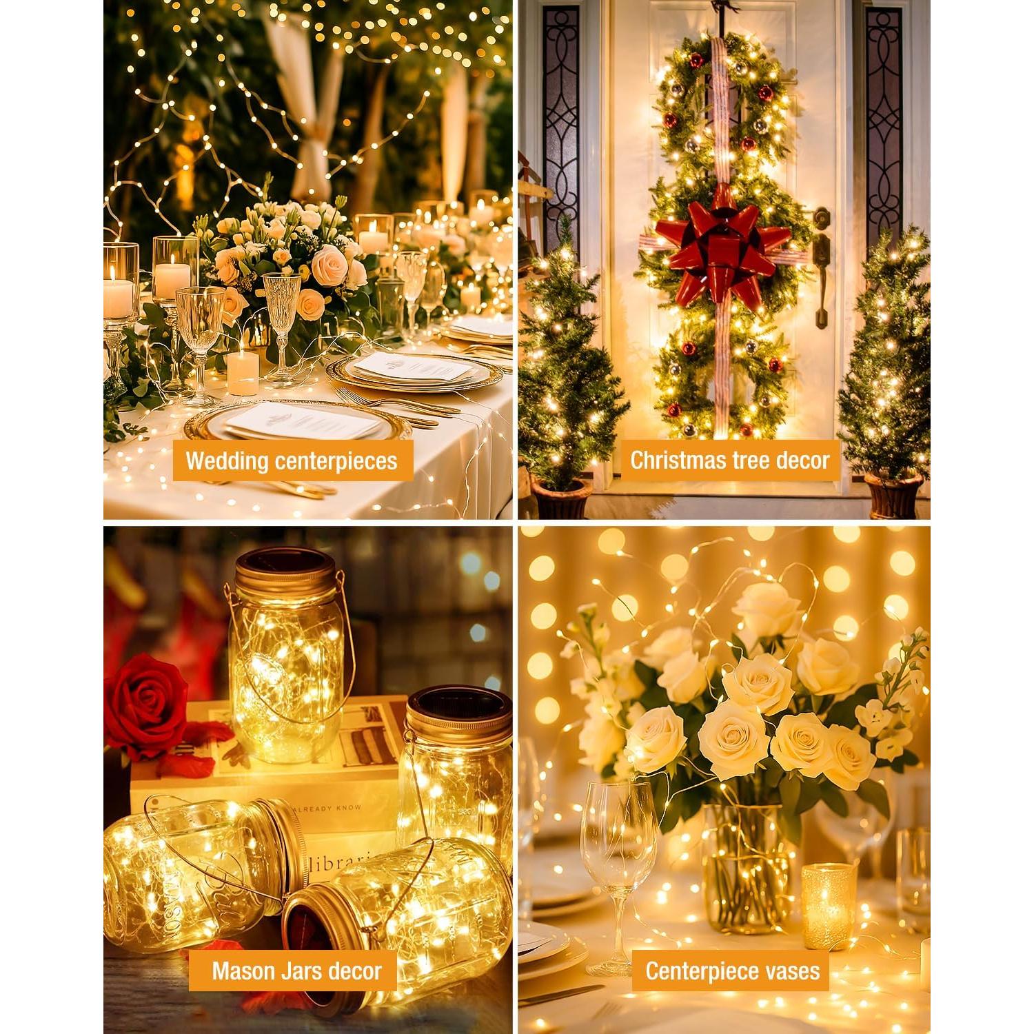 Cadena de Luces de Hadas Btfarm 12 Paquete 2m 20 LED Blanco Cálido