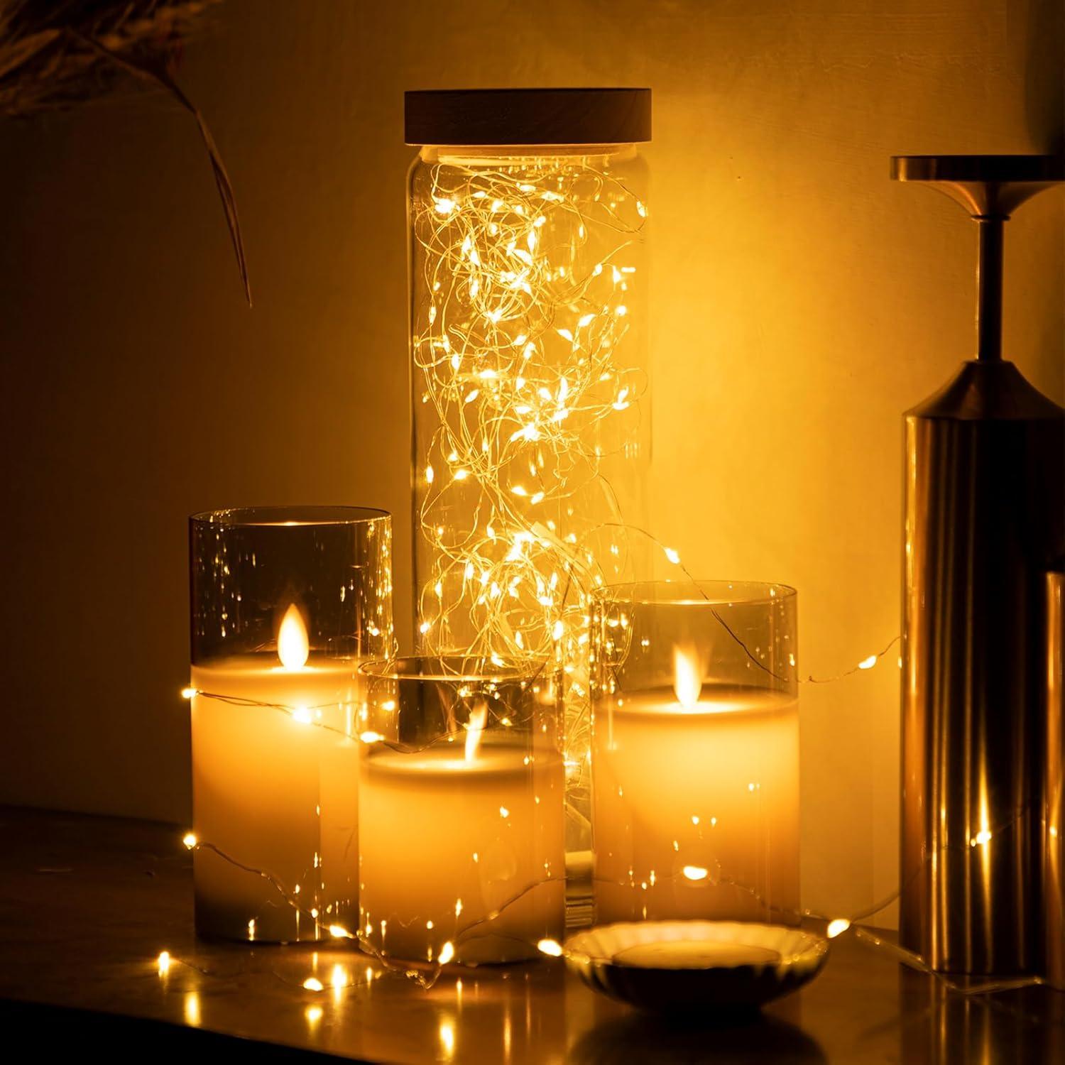 Paquete de 6 Luces de Hadas LED SINAMER 2.1m Blanco Cálido