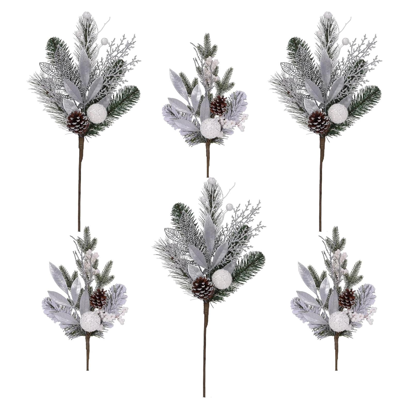 6 Piezas Rociador de Hojas Plateadas FloraNet 55.88 cm