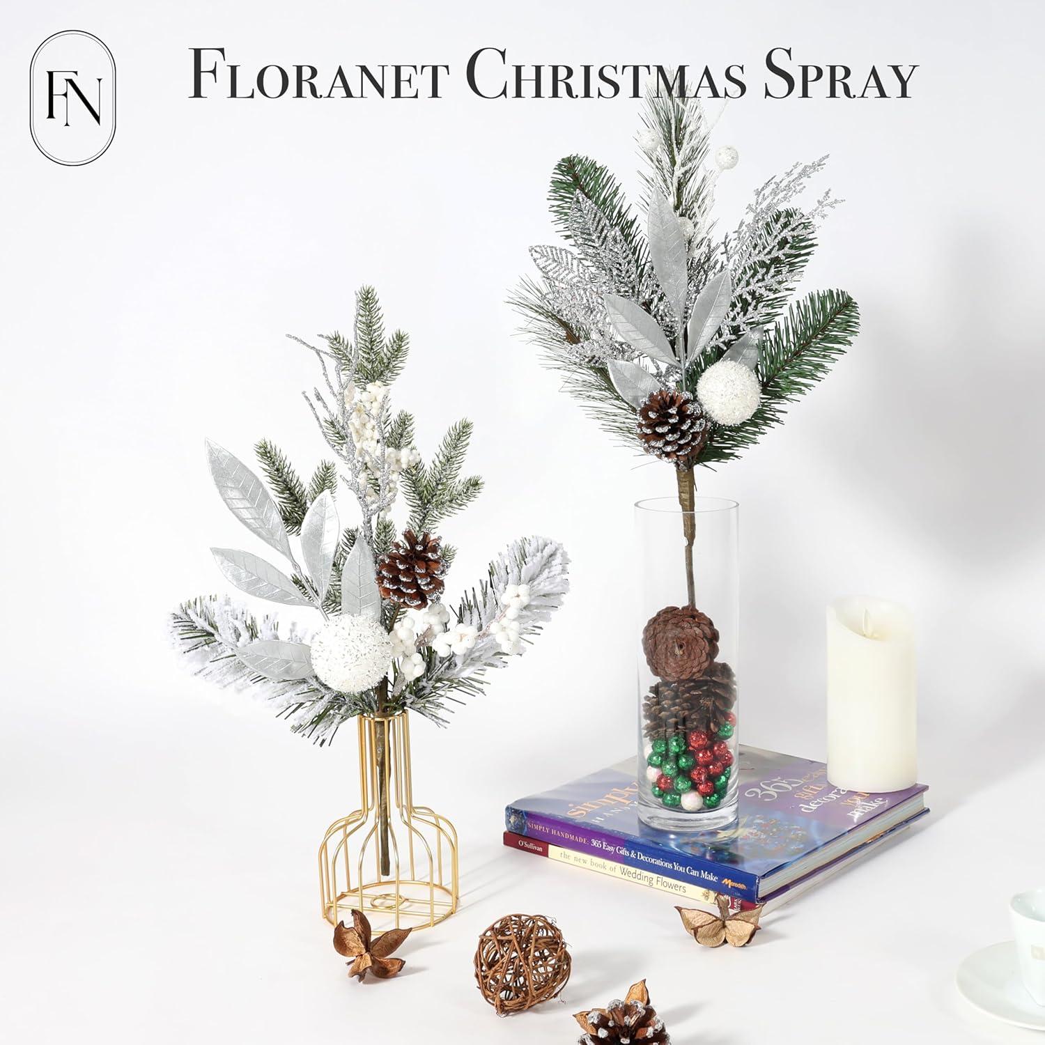 6 Piezas Rociador de Hojas Plateadas FloraNet 55.88 cm