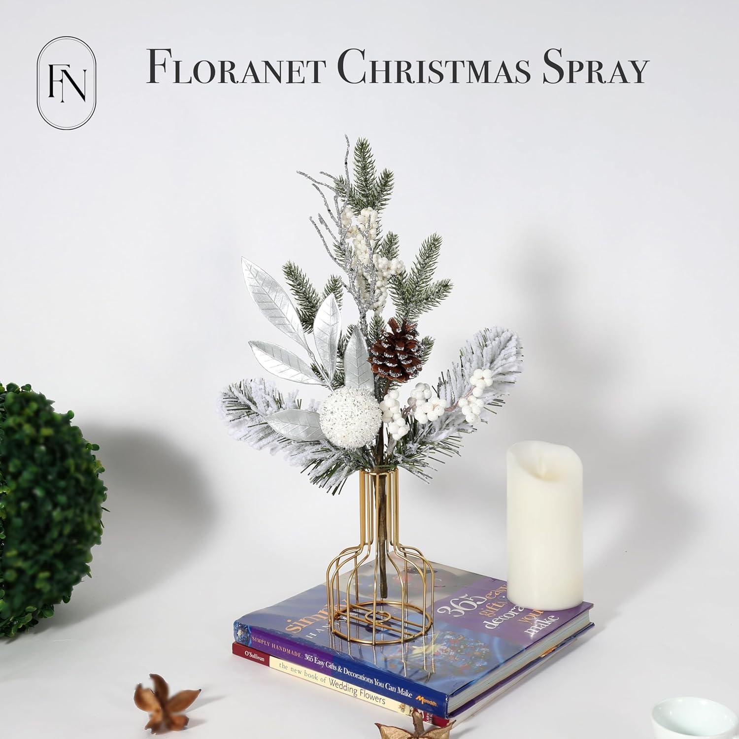 6 Piezas Rociador de Hojas Plateadas FloraNet 55.88 cm