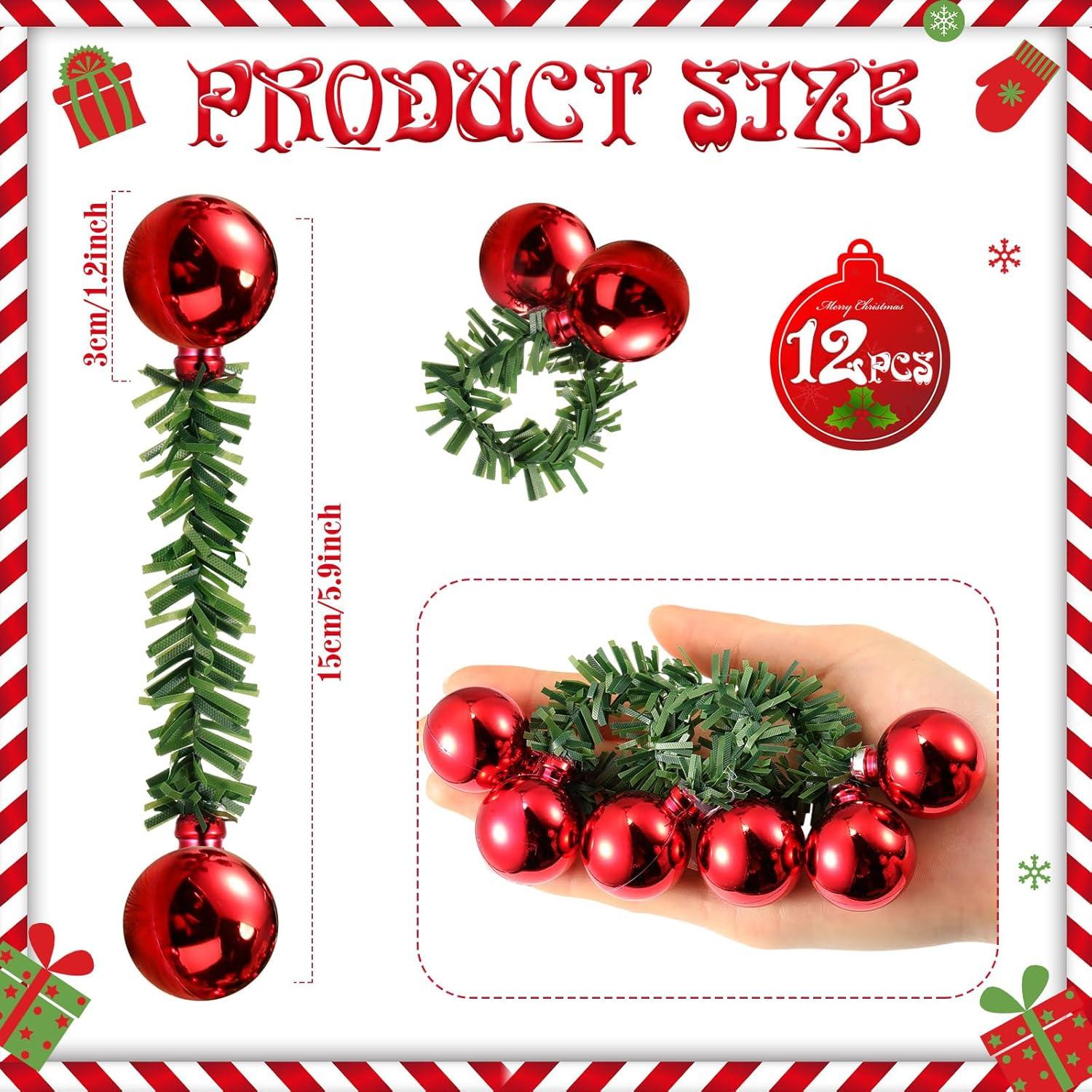 24 Corbatas de Espumillón Rojo Weysat para Decoración Navideña