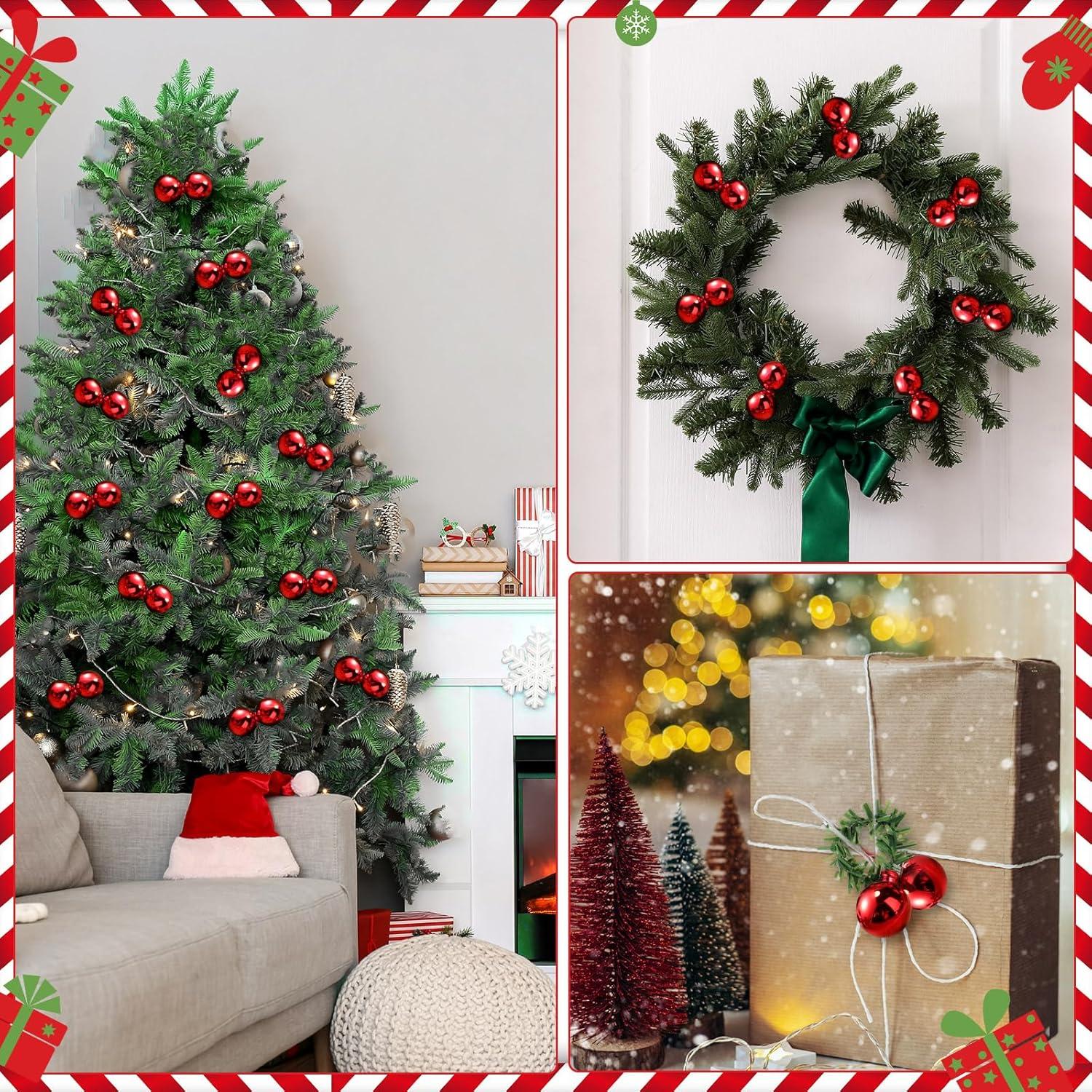 24 Corbatas de Espumillón Rojo Weysat para Decoración Navideña