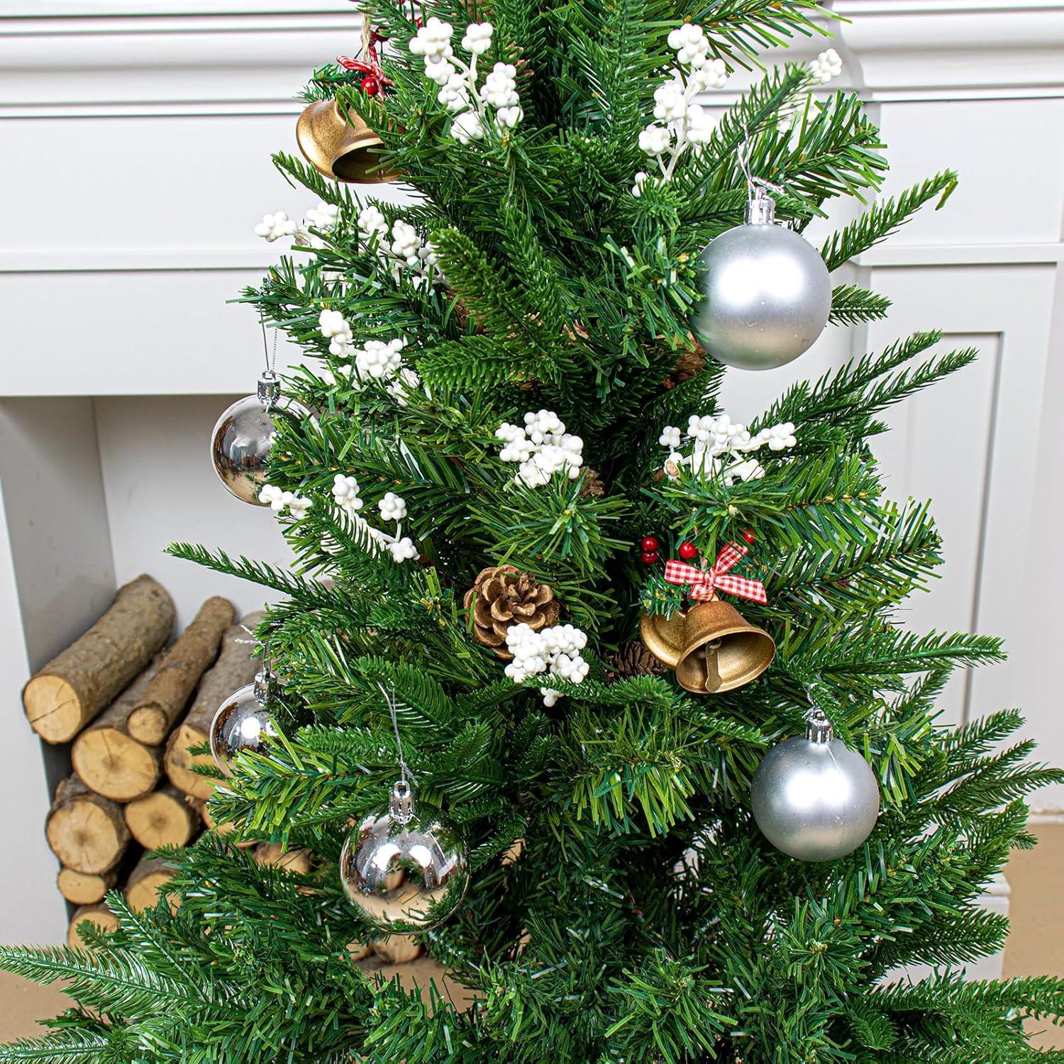 40 Ramas Florales Blancas Yawwind 16.5 cm para Decoración Navideña