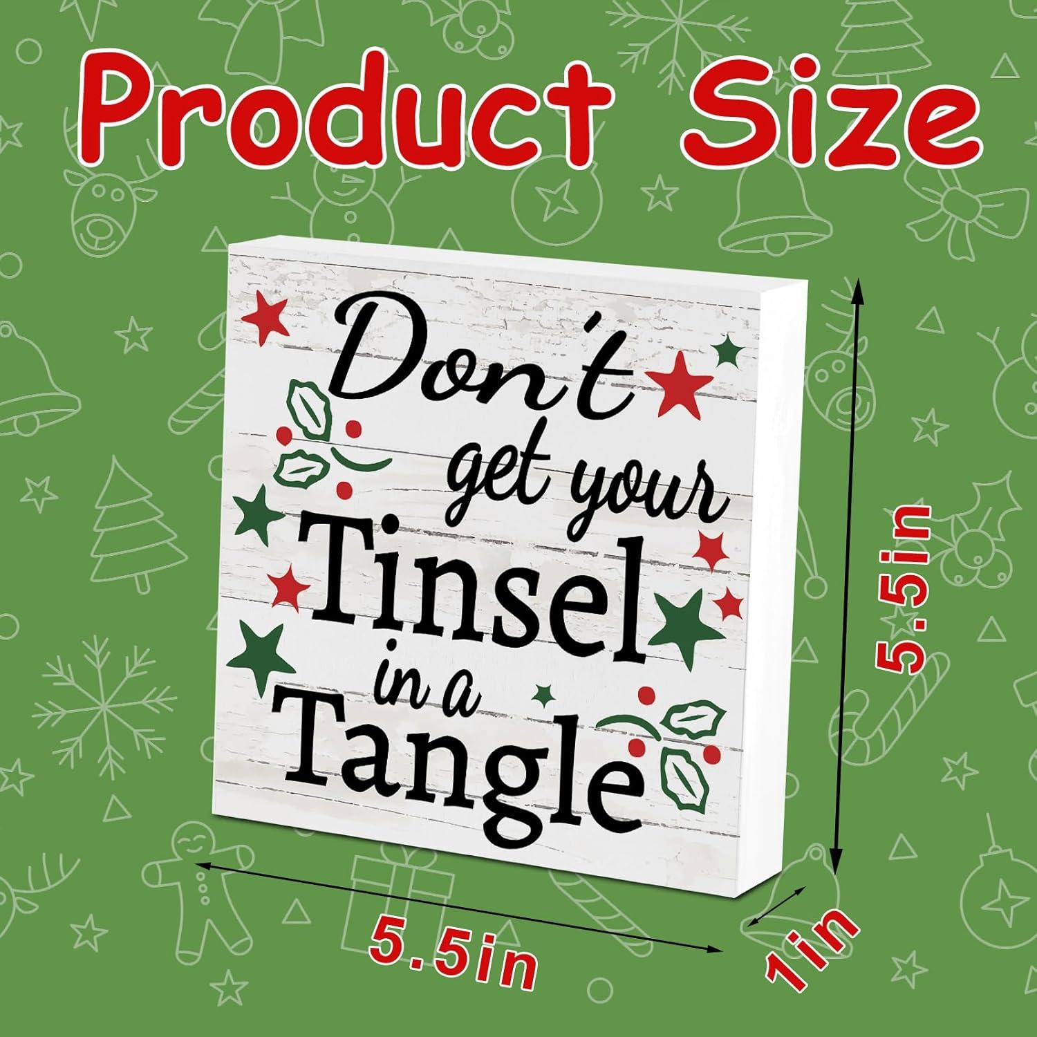 Señal de Escritorio Navideña de Madera VFU 14x14 cm