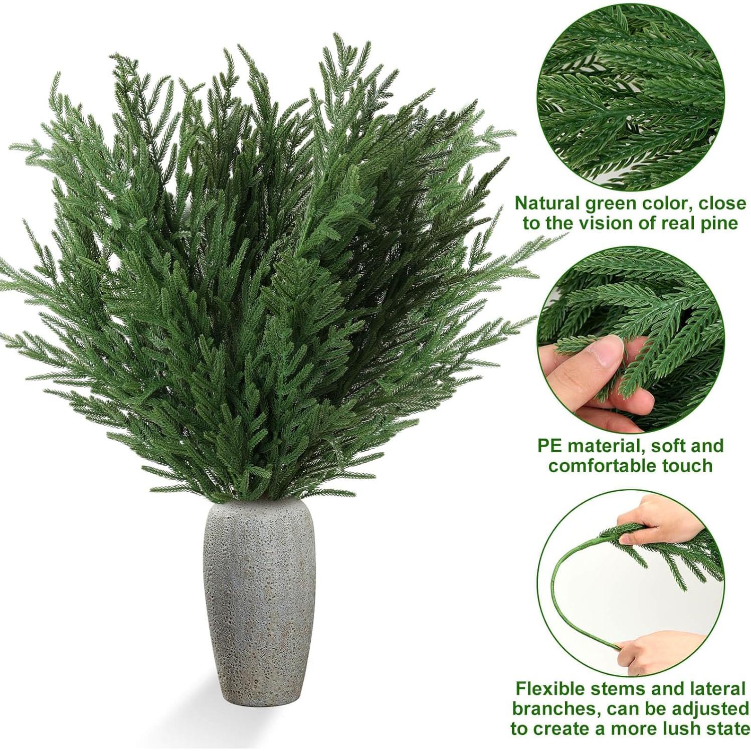 Ramas Artificiales de Pino Norfolk Caffox 91 cm - 16 Piezas