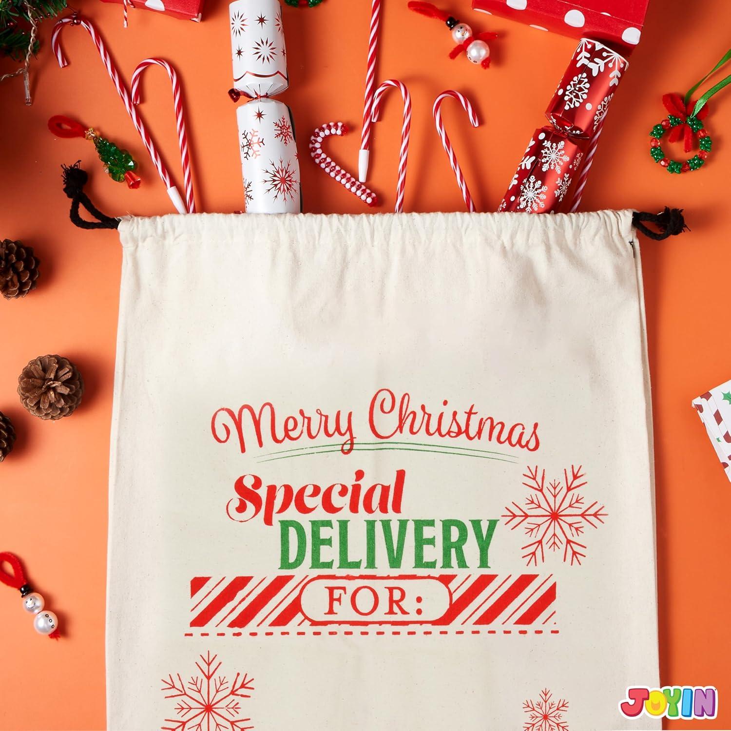 Bolsa de Yute de Santa Joyin 3 Pcs 66x48 cm Reutilizable