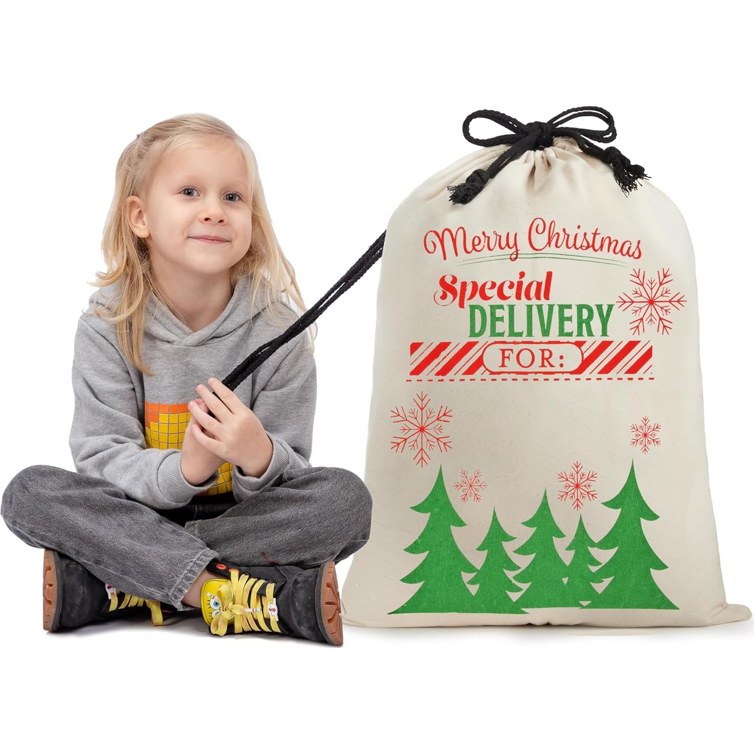 Bolsa de Yute de Santa Joyin 3 Pcs 66x48 cm Reutilizable