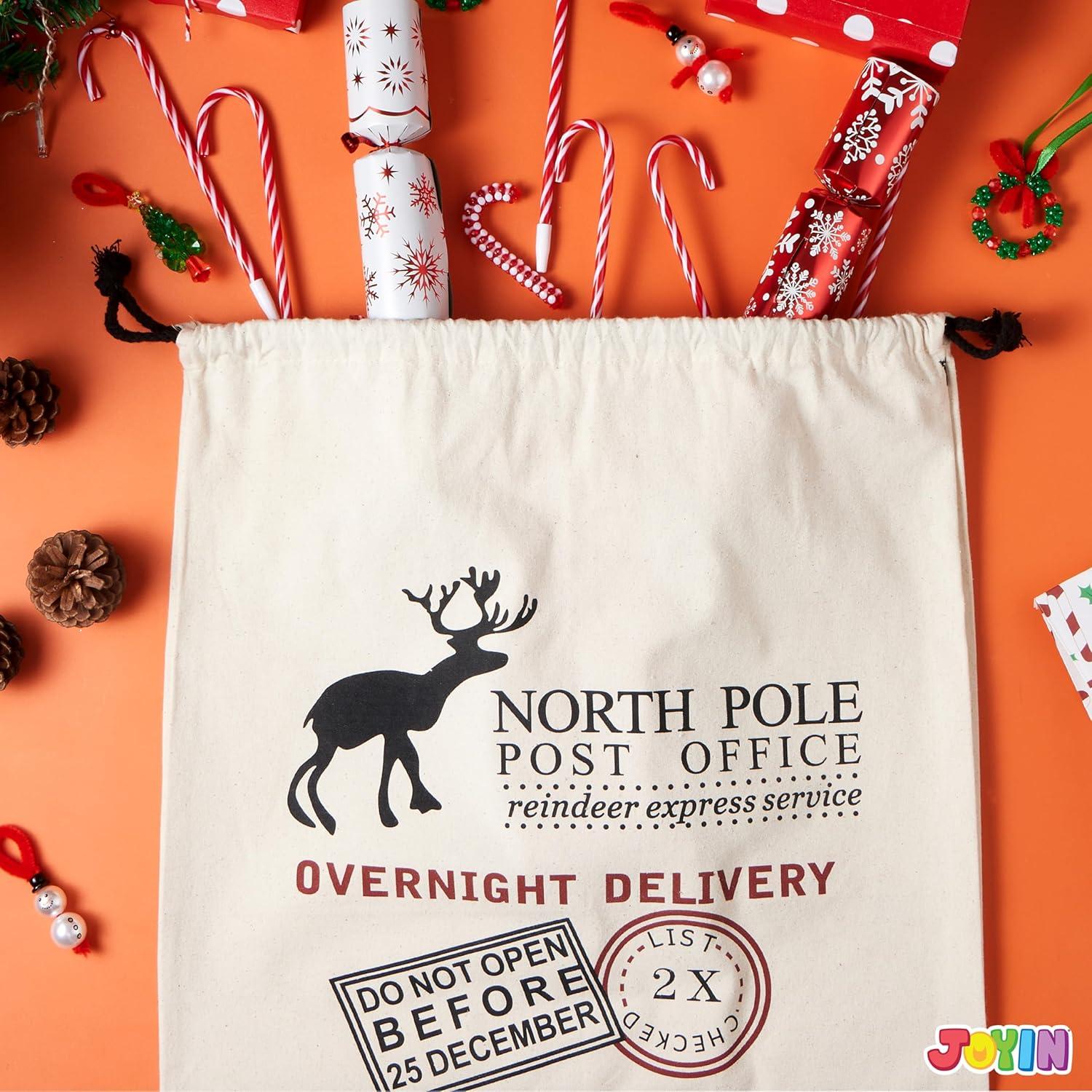 Bolsa de Yute Navideña Joyin 3 Pcs 66x48 cm con Cierre