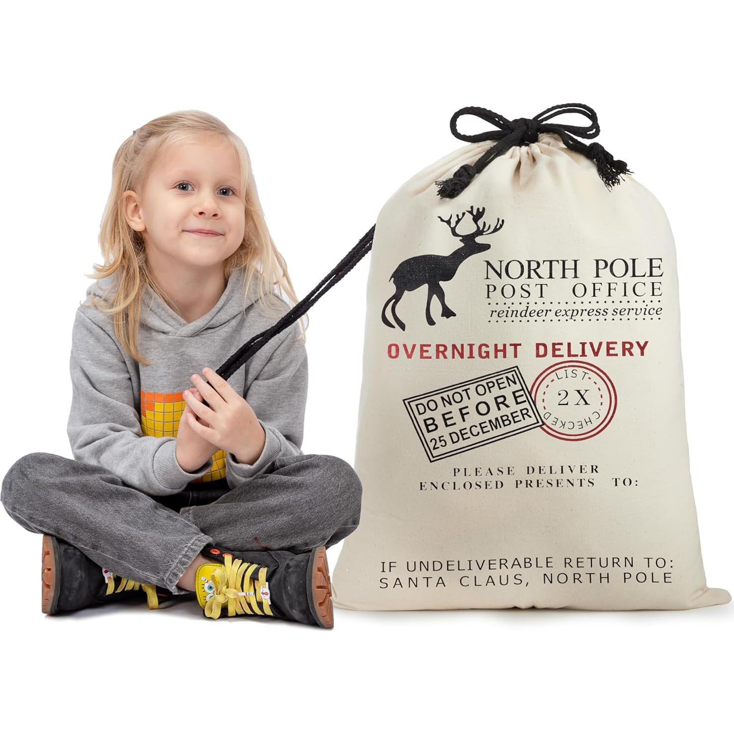 Bolsa de Yute Navideña Joyin 3 Pcs 66x48 cm con Cierre