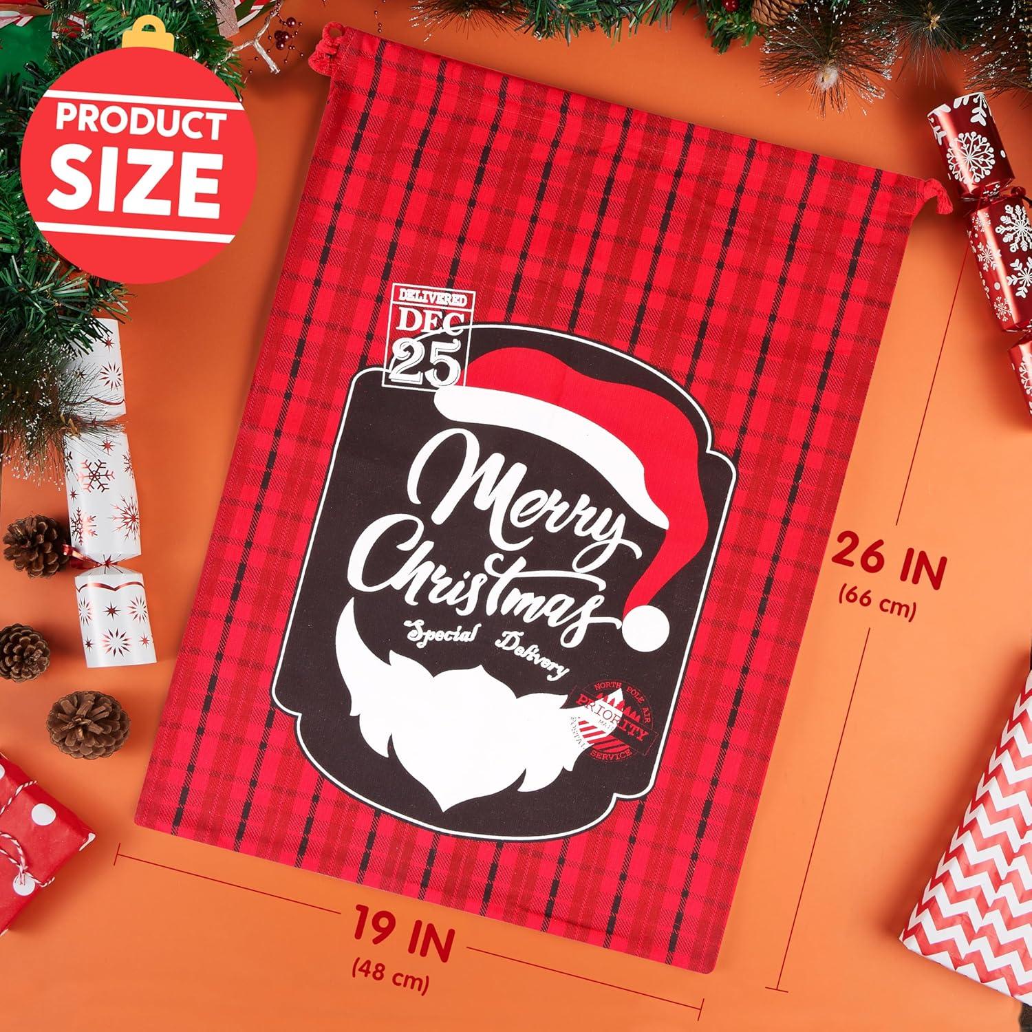 Bolsa de Yute Grande JOYIN Navidad 66x48 cm 3 Pcs