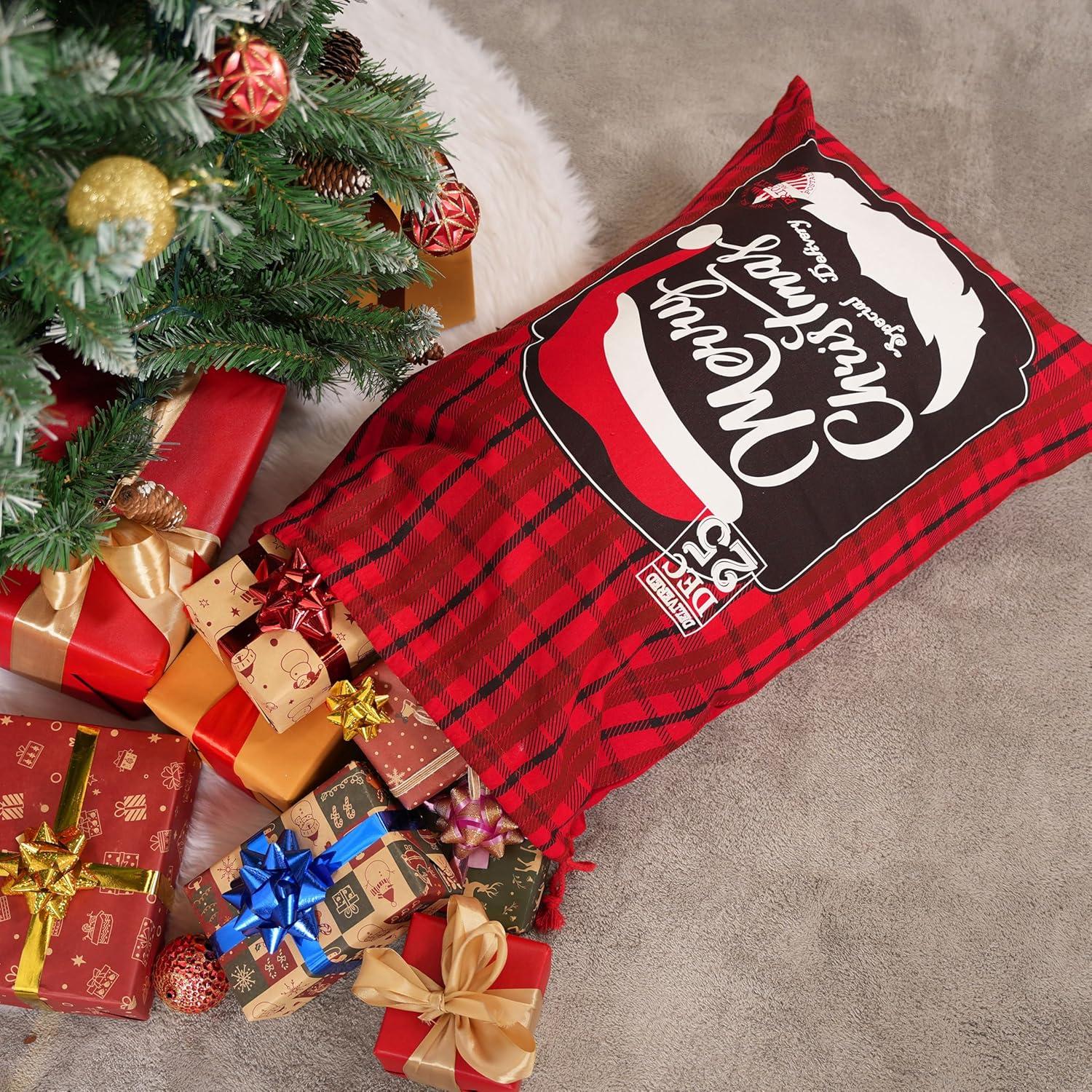 Bolsa de Yute Grande JOYIN Navidad 66x48 cm 3 Pcs