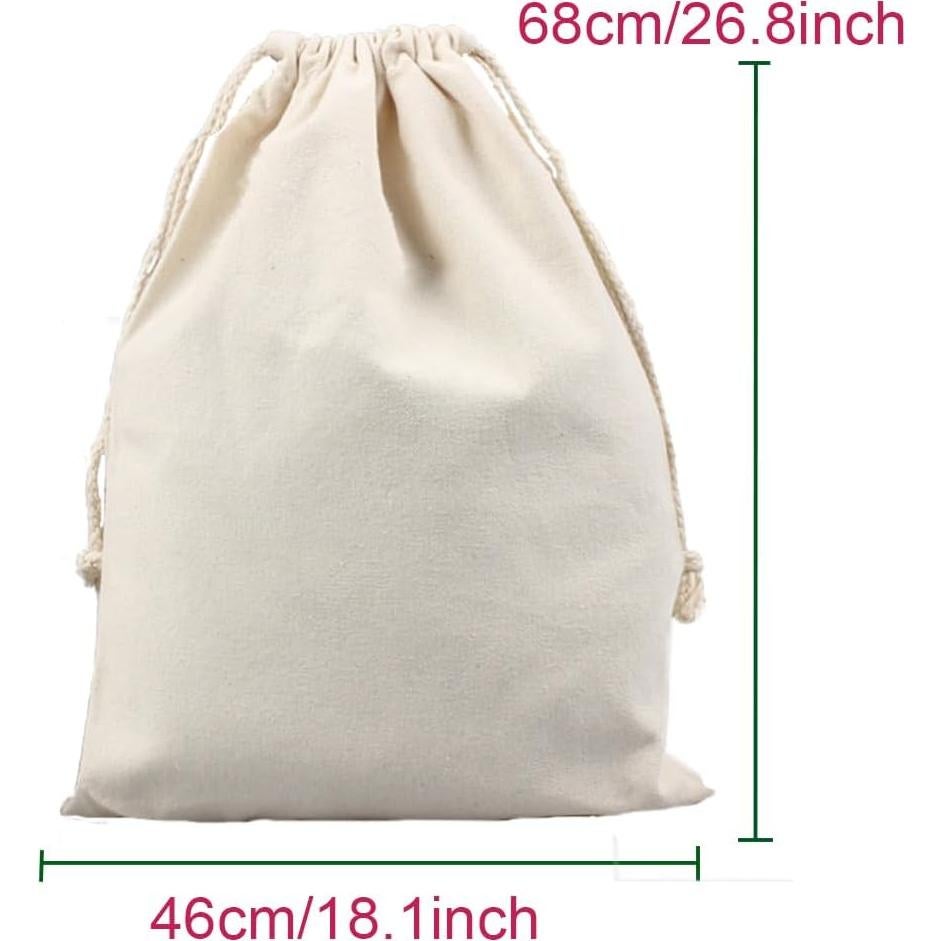 4 Bolsas de Regalo de Navidad MTGHYARE 46x68cm Lona Reutilizables