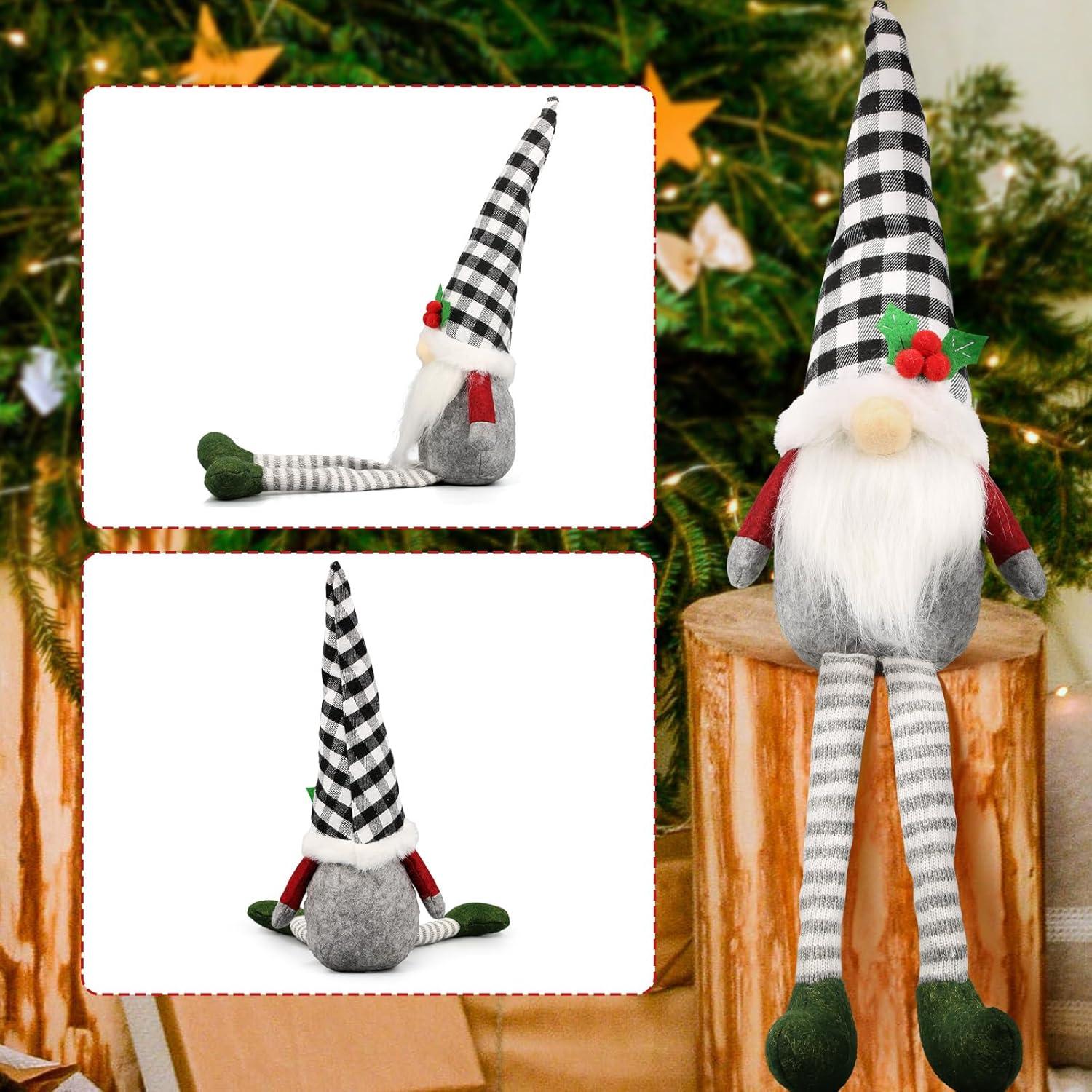 3 Gnomos de Navidad de Peluche Teeker - Decoración Festiva