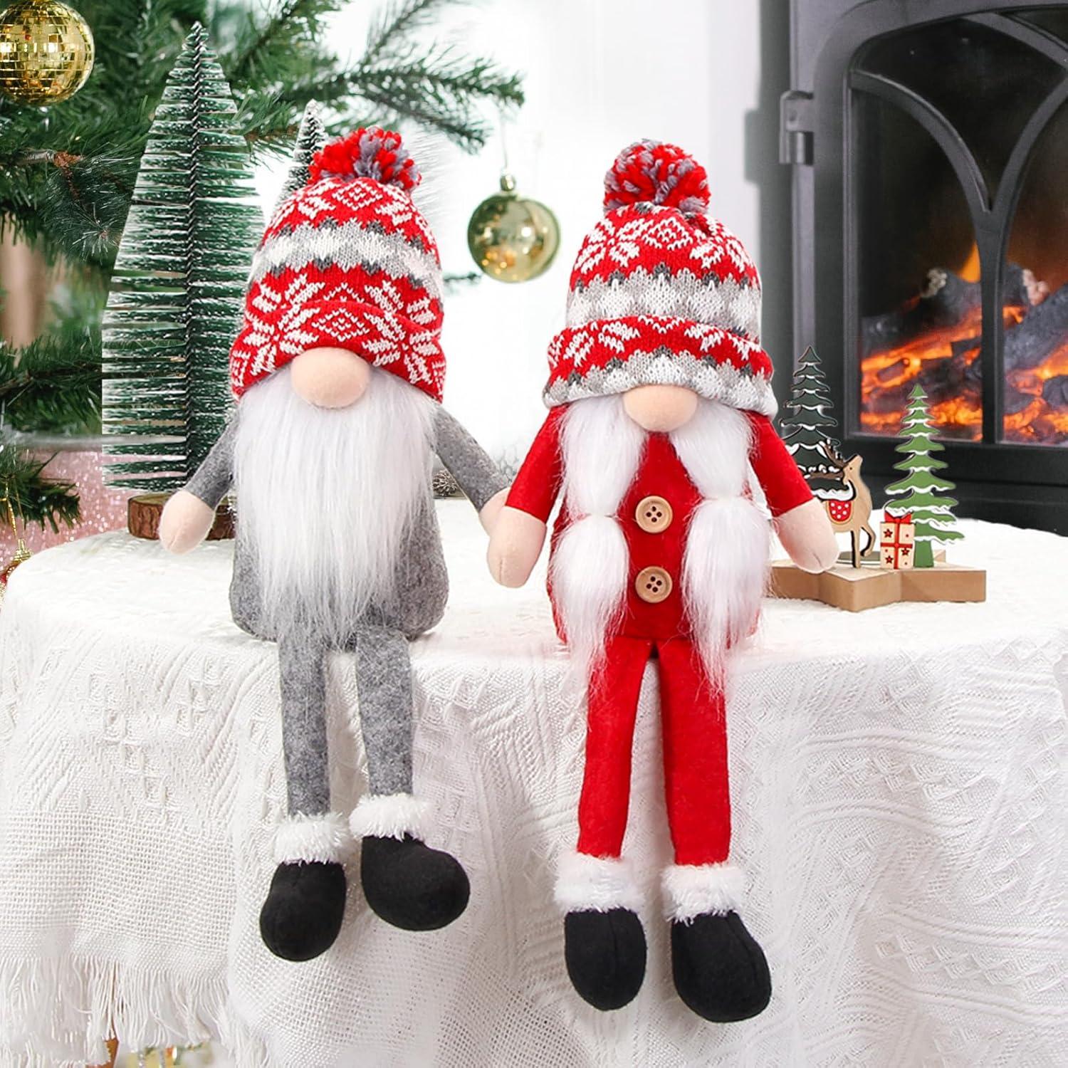 Gnomos de Navidad Hechos a Mano BWFY - 36.83 cm