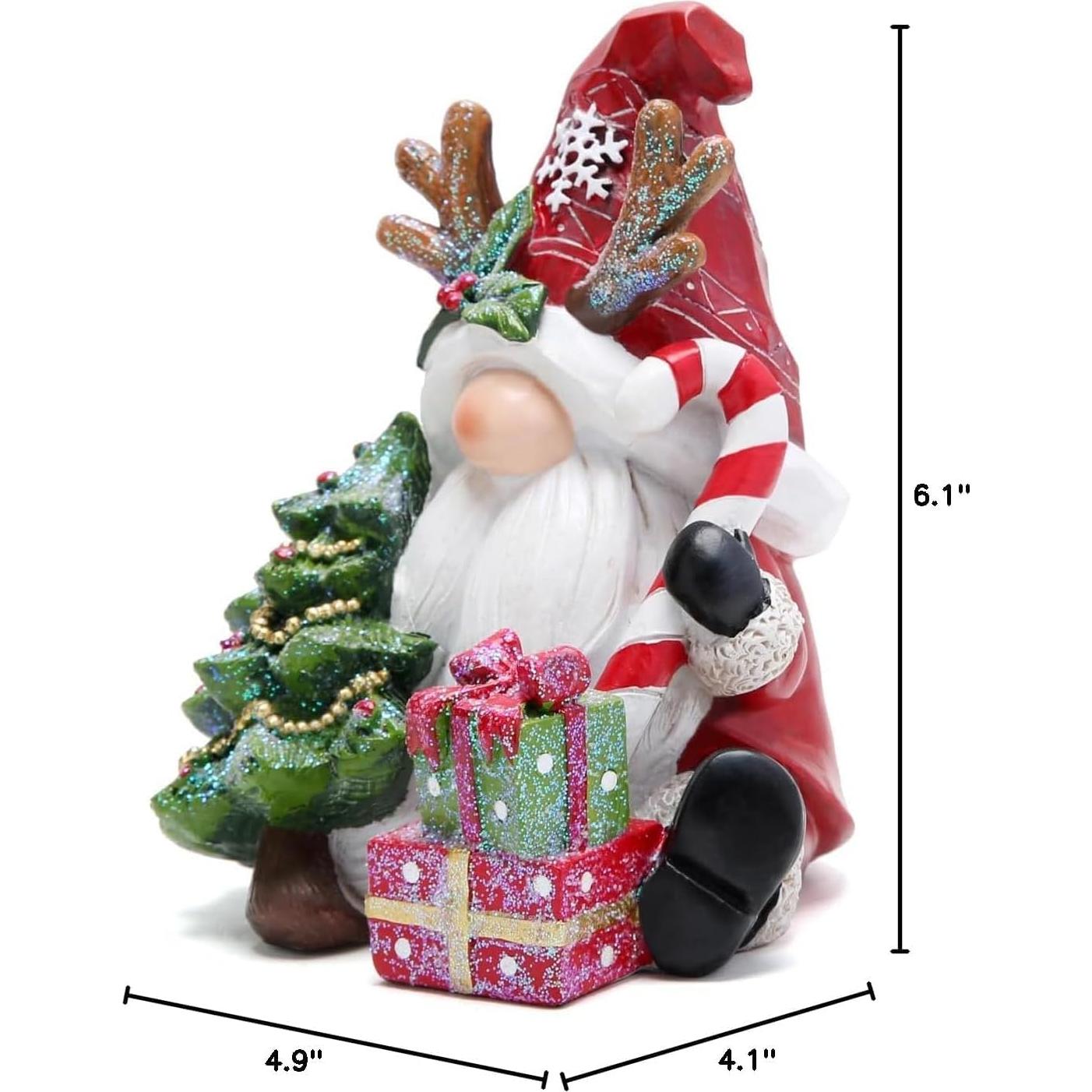 Gnomo Navideño de Resina Hodao 15.24 cm Decoración Festiva