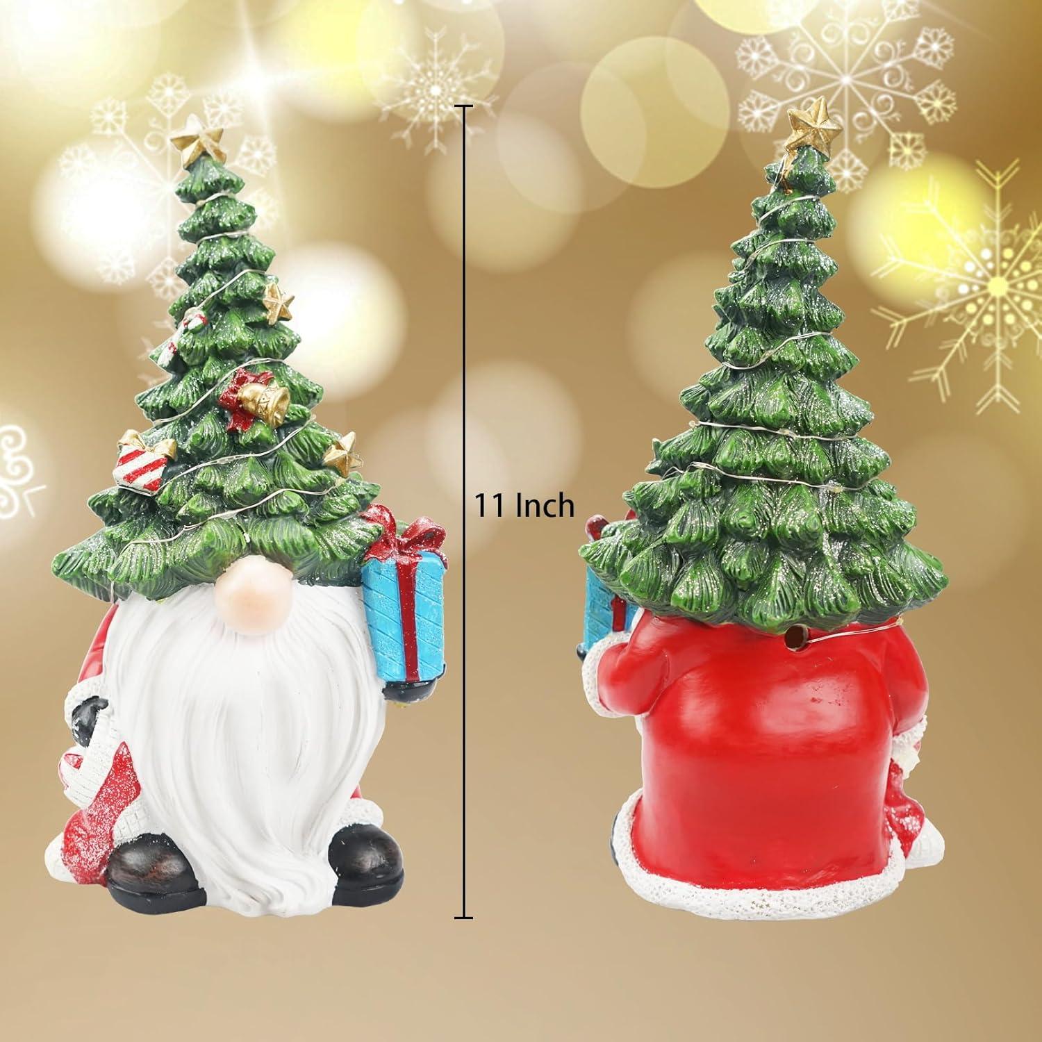 Gnomo Navideño Iluminado FestiChic 28 cm Resina LED