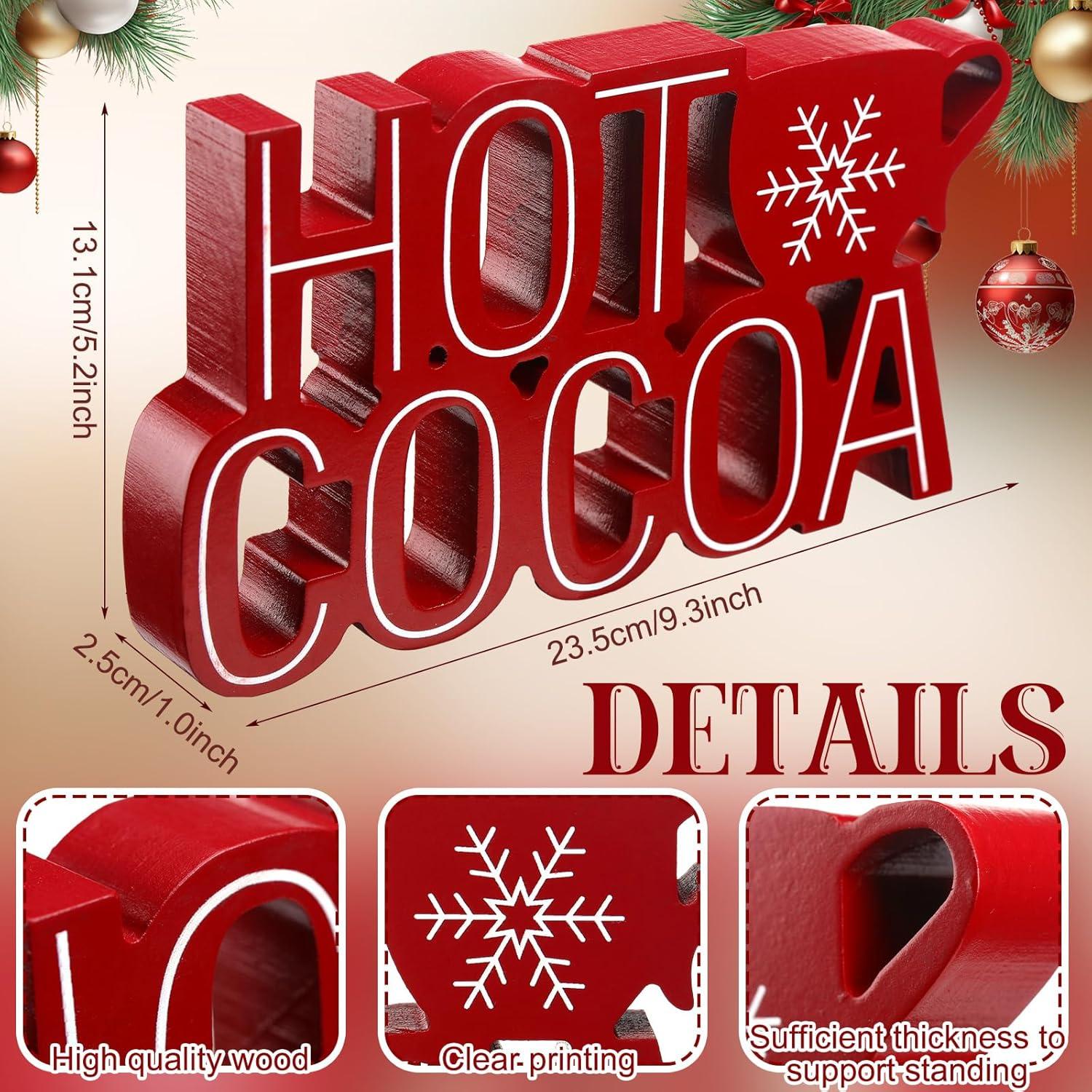 Cartel de Madera Roowest Chocolate Caliente 23.5x10.8 cm