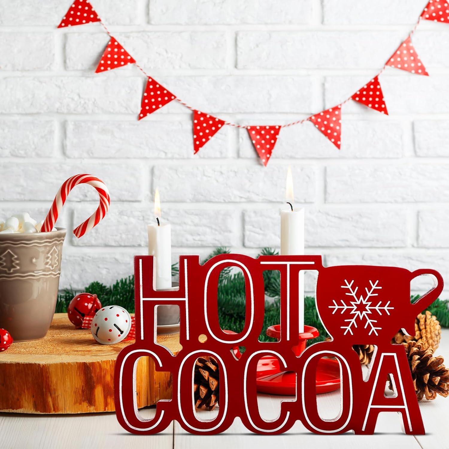 Cartel de Madera Roowest Chocolate Caliente 23.5x10.8 cm