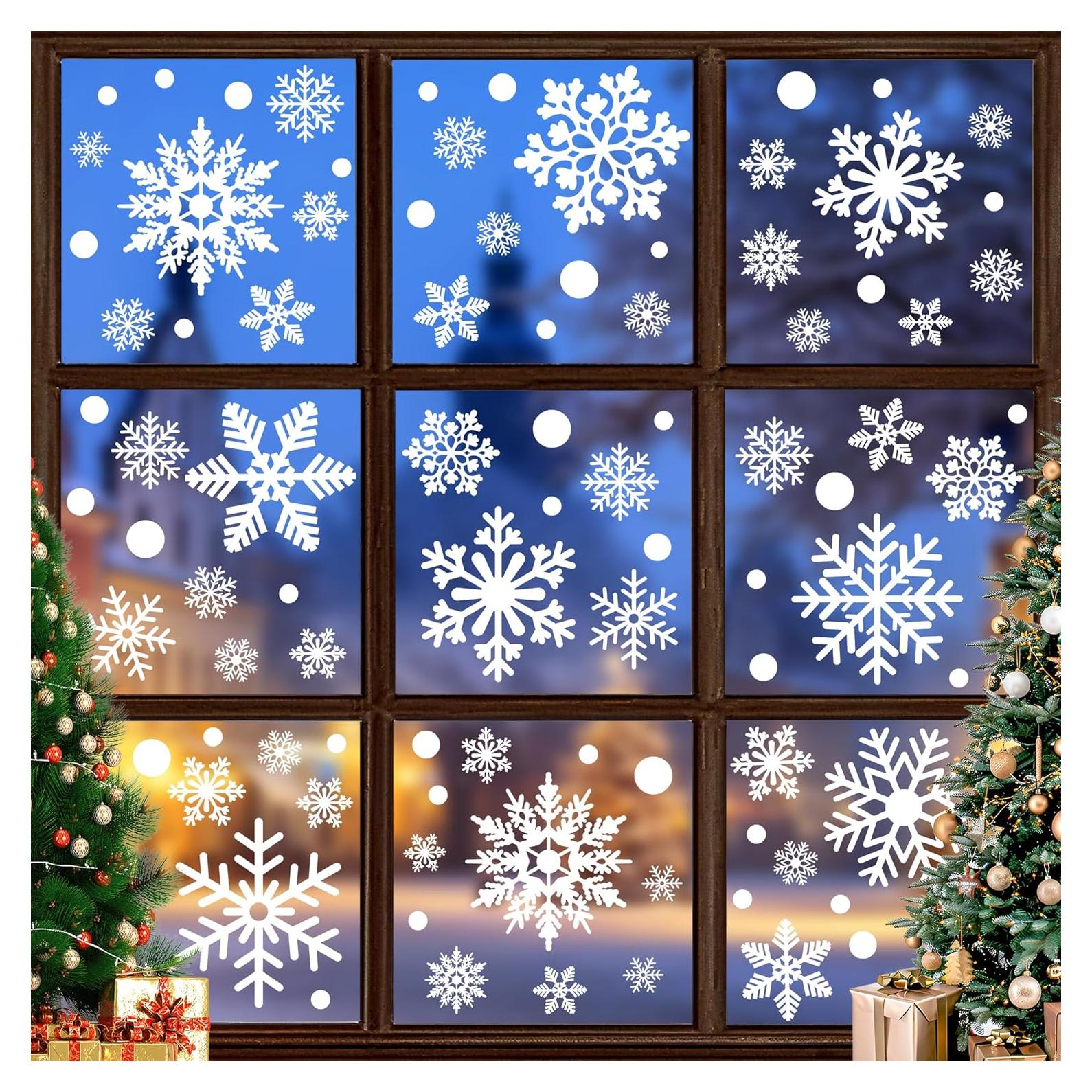 116 Adhesivos de Ventana de Copos de Nieve Traplace