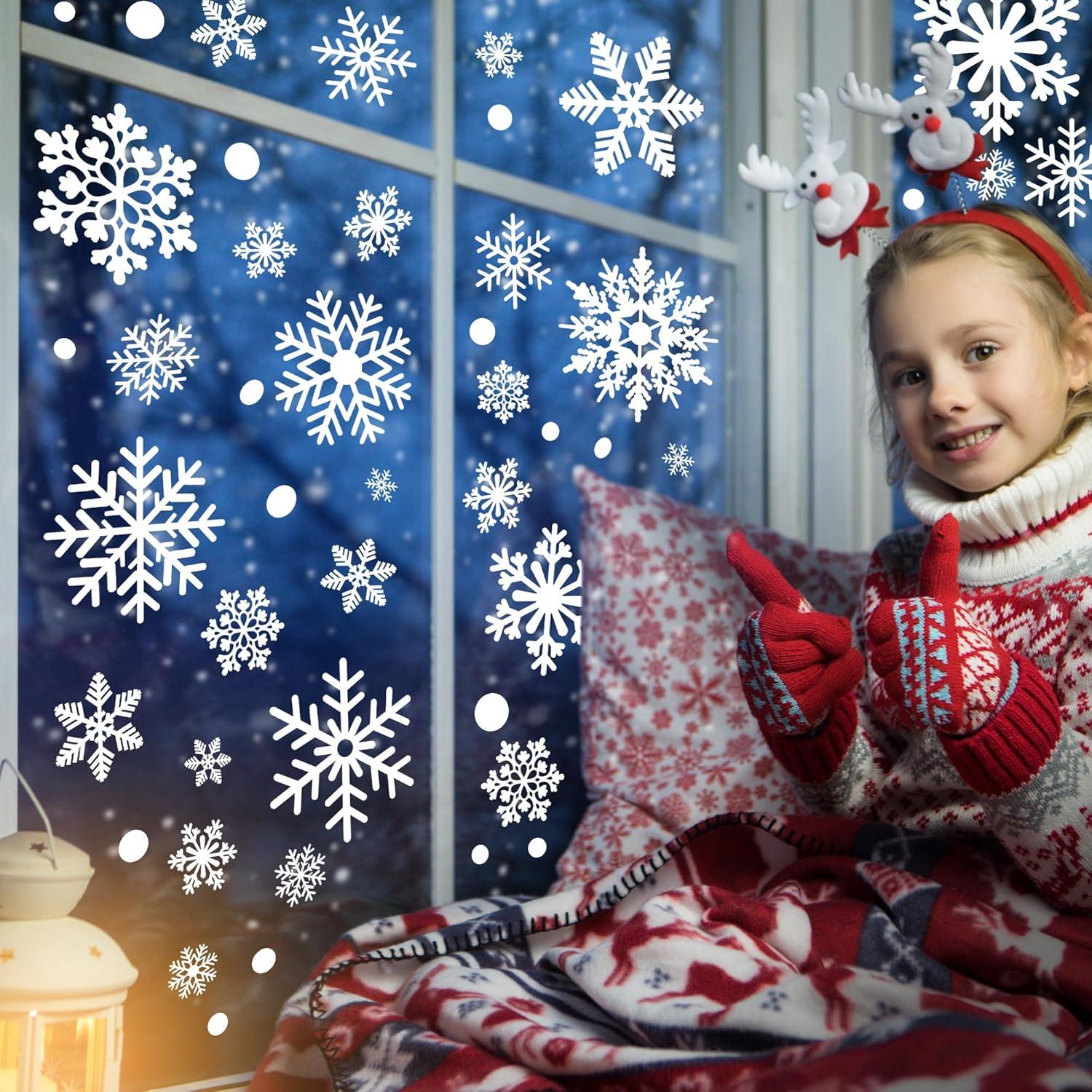 116 Adhesivos de Ventana de Copos de Nieve Traplace