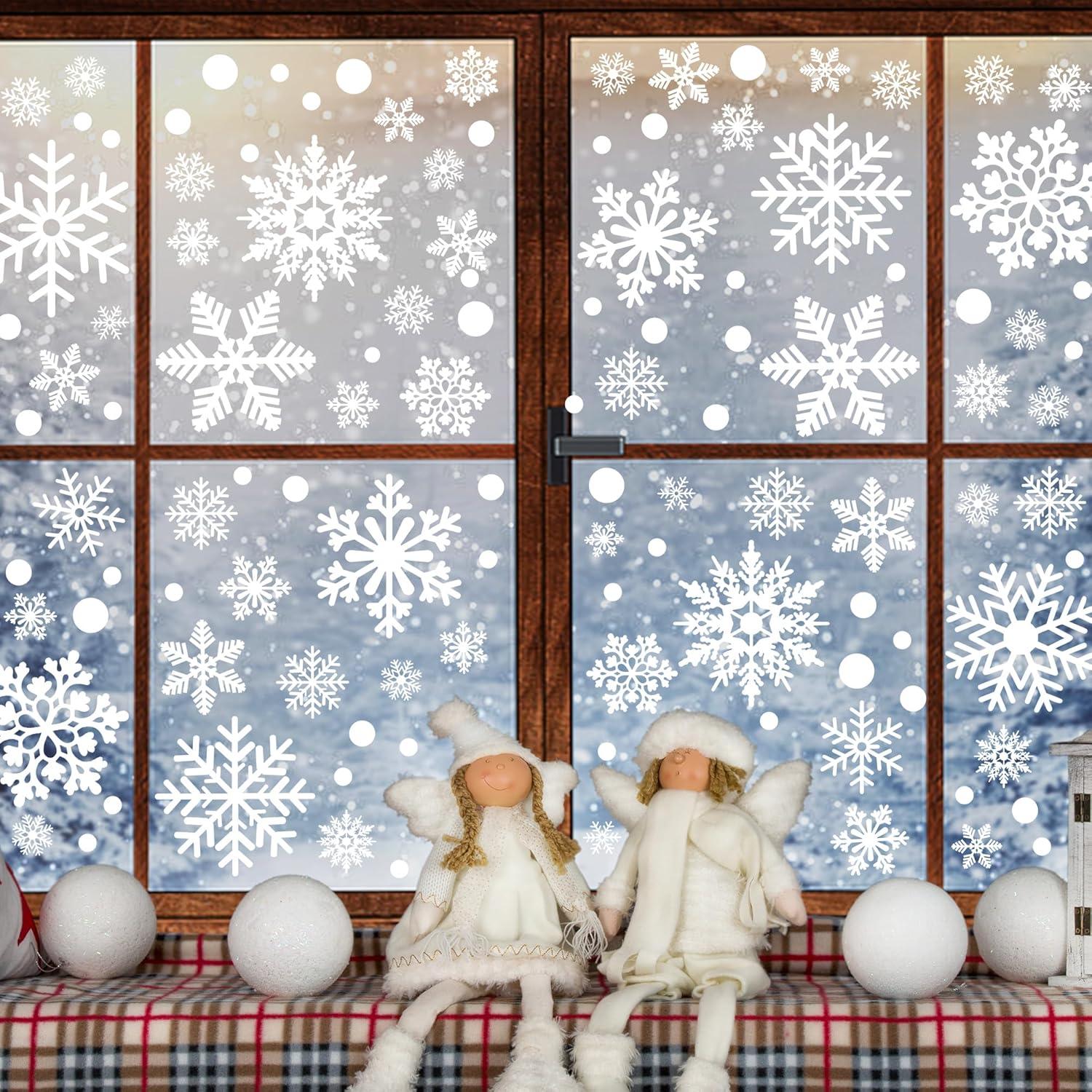 116 Adhesivos de Ventana de Copos de Nieve Traplace