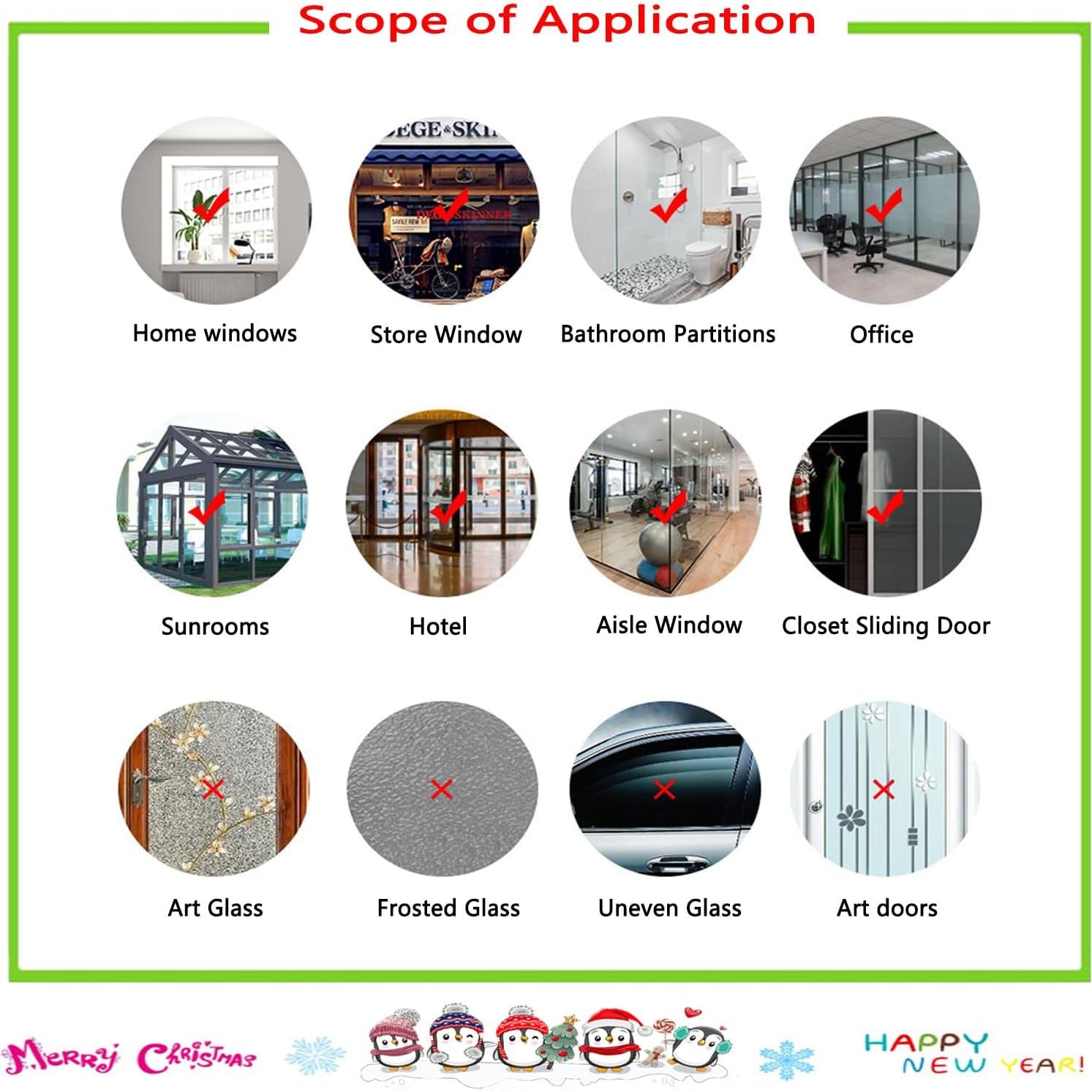 Adhesivos de Ventana de Copos de Nieve Afmivs 321pcs Decoración Navidad