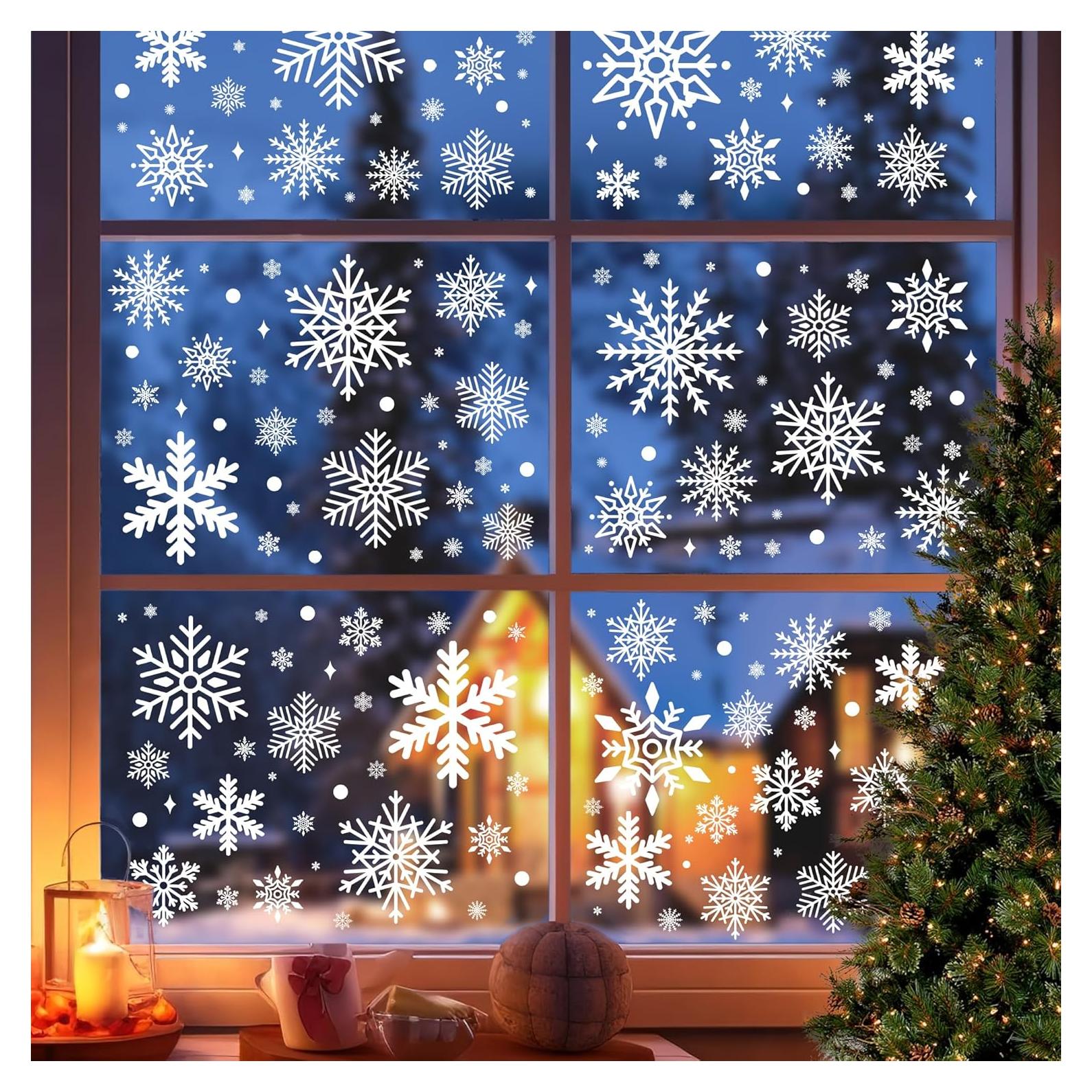 1000 Adhesivos Copos de Nieve MISS FANTASY para Ventanas