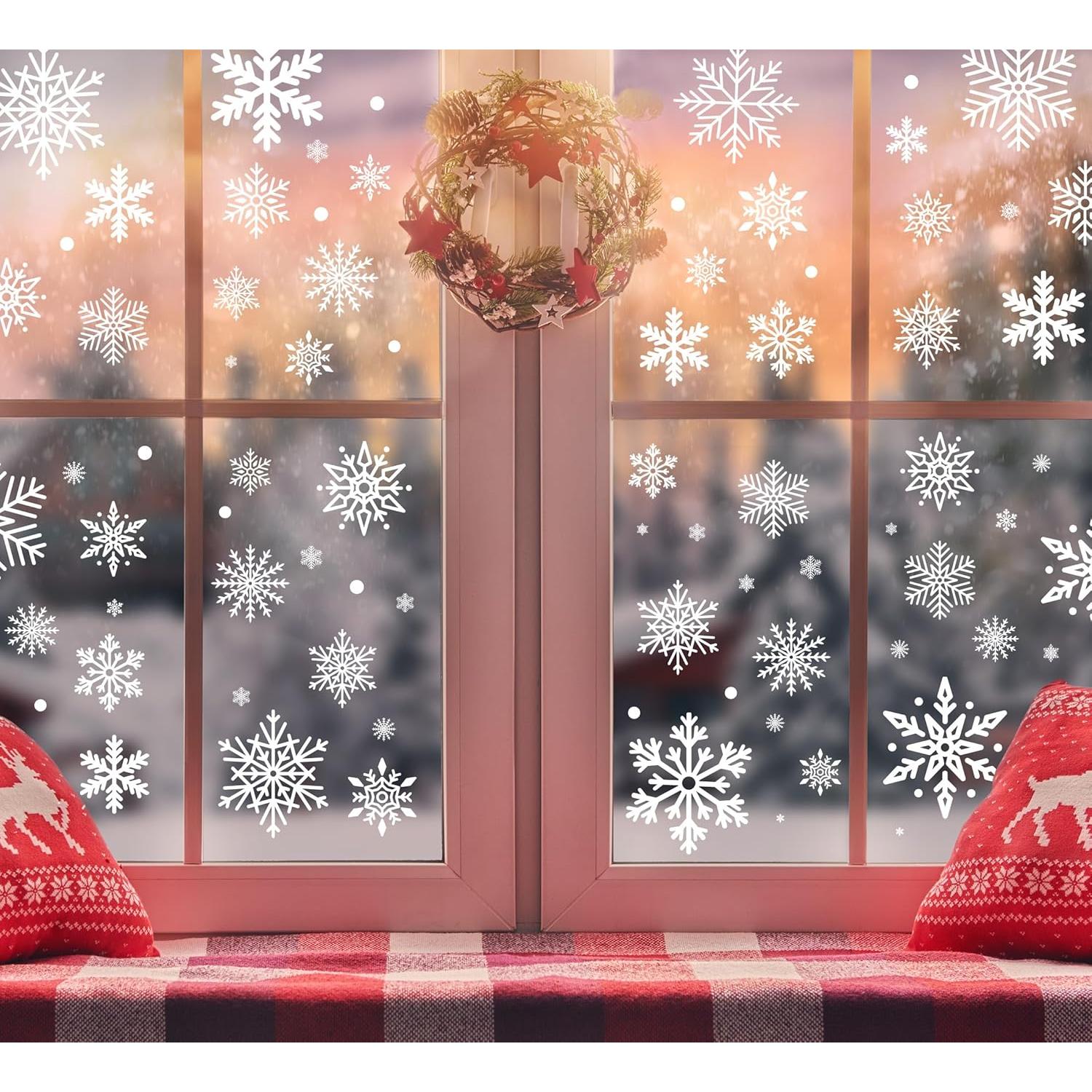 1000 Adhesivos Copos de Nieve MISS FANTASY para Ventanas