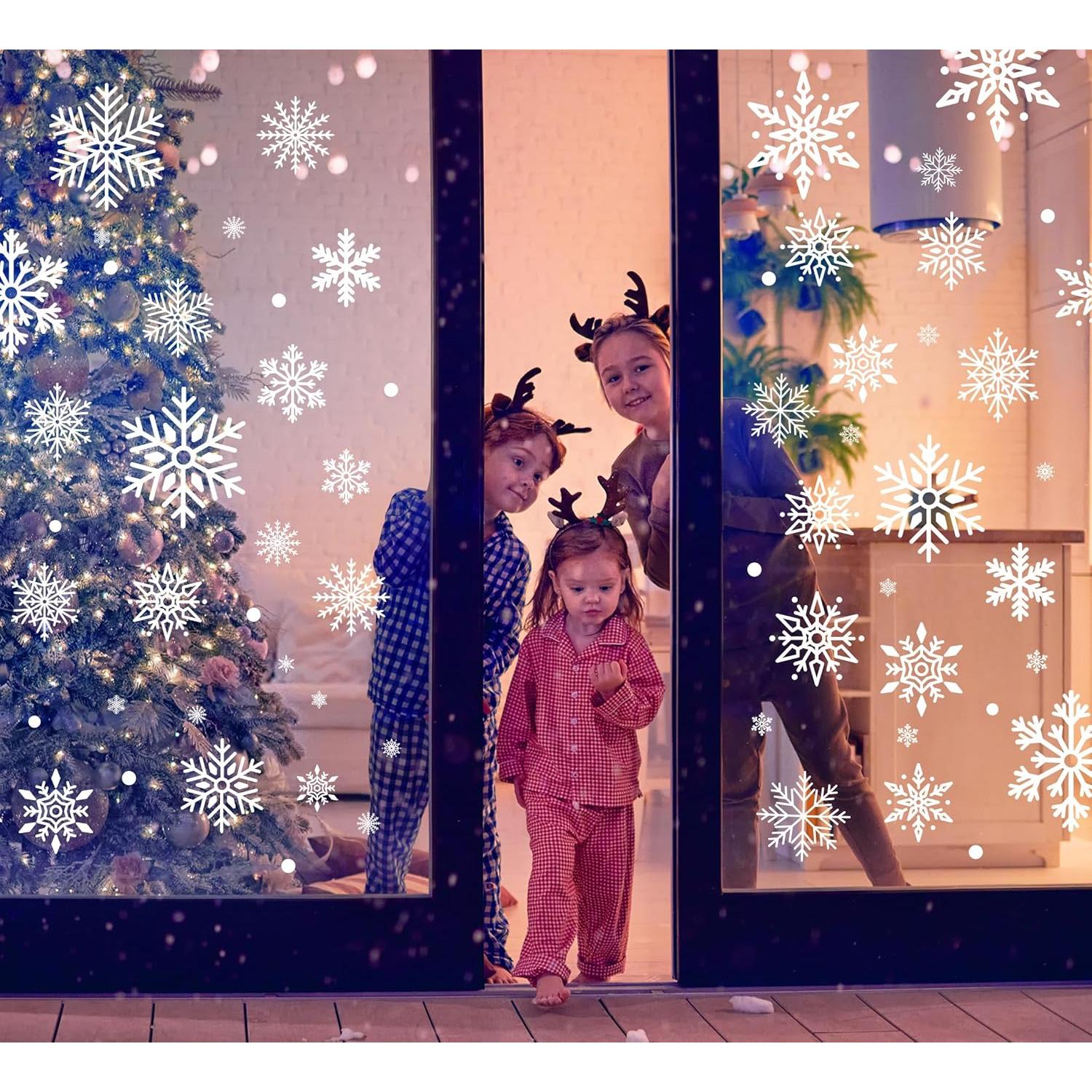 1000 Adhesivos Copos de Nieve MISS FANTASY para Ventanas