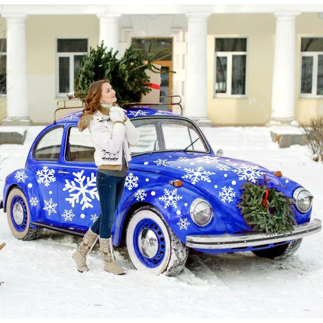 Calcomanías de Copos de Nieve Gigantes Tuzuaol 110 Piezas