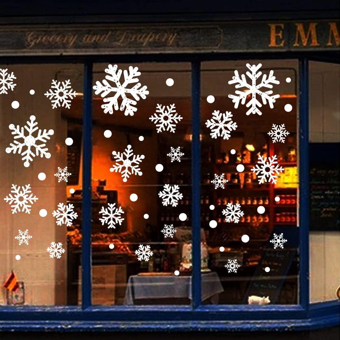 Calcomanías de Copos de Nieve Gigantes Tuzuaol 110 Piezas