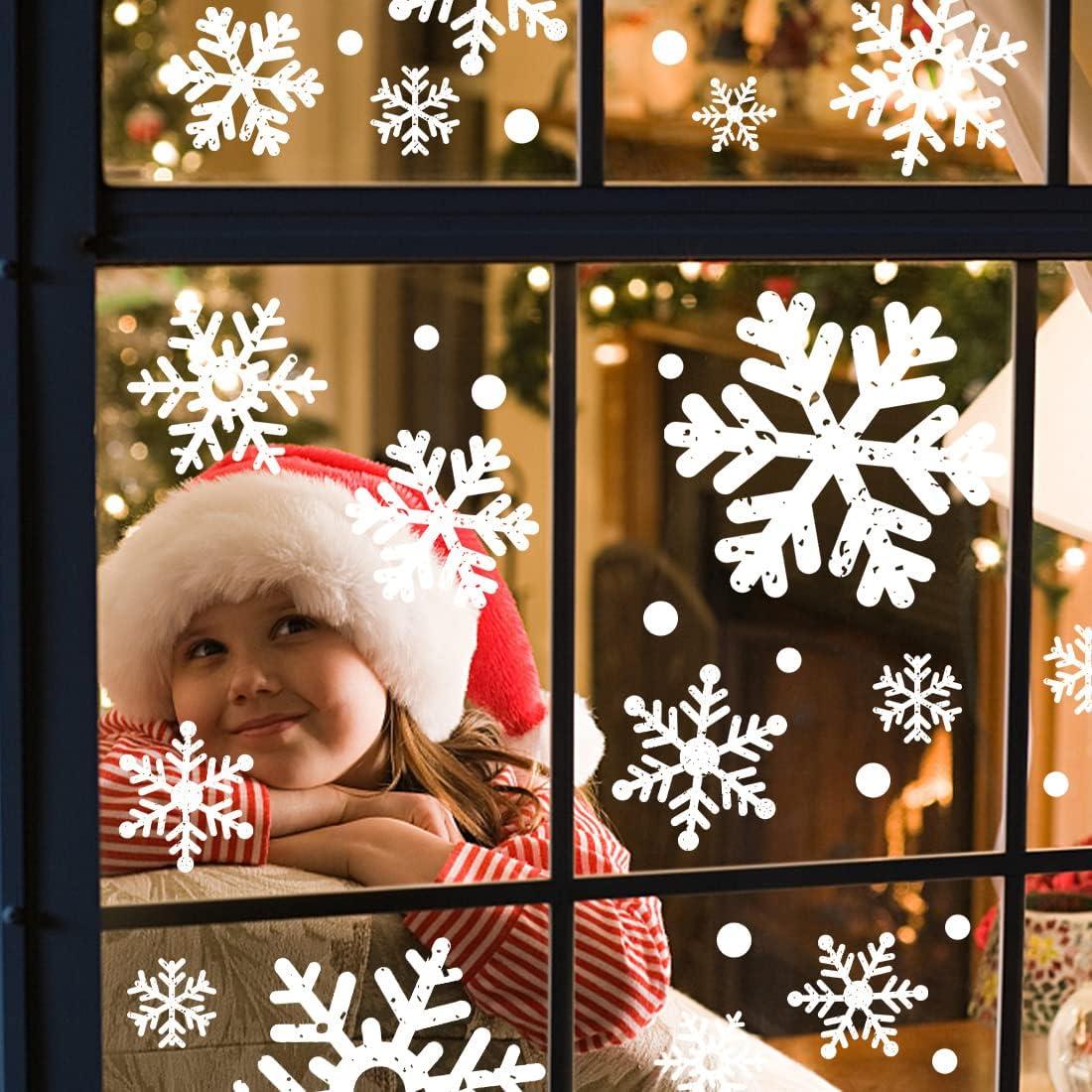 Calcomanías de Copos de Nieve Gigantes Tuzuaol 110 Piezas