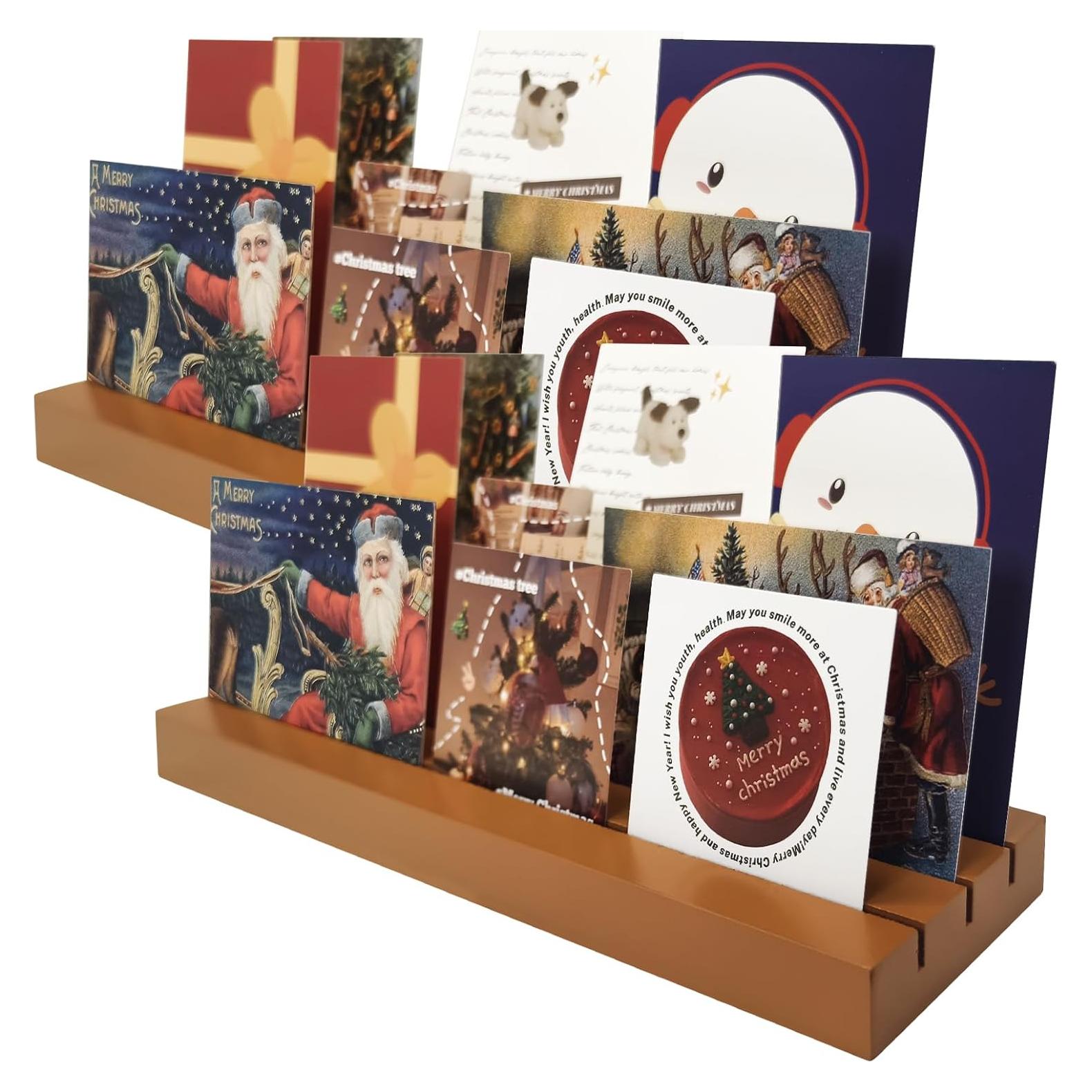 Soporte para Tarjetas de Navidad mzfoo 2 Pcs 35.56 cm Madera