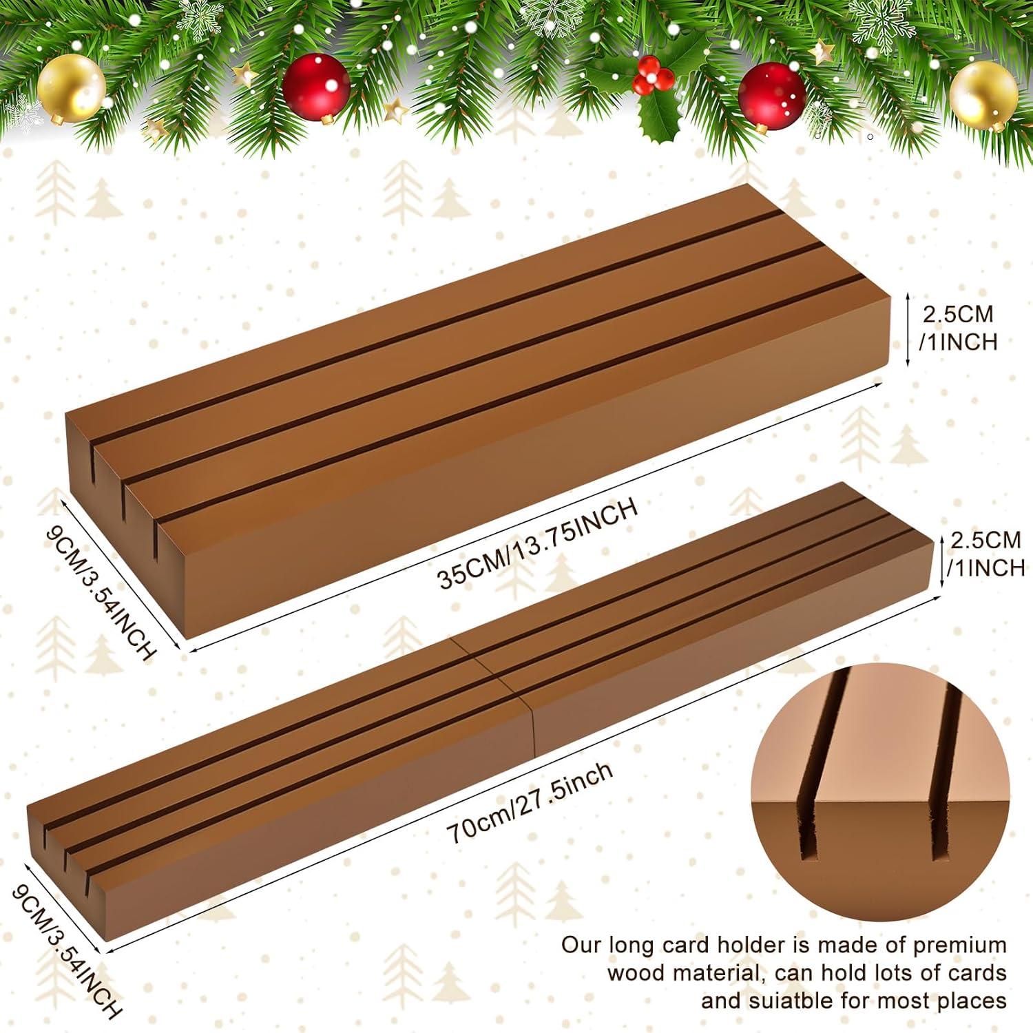 Soporte para Tarjetas de Navidad mzfoo 2 Pcs 35.56 cm Madera