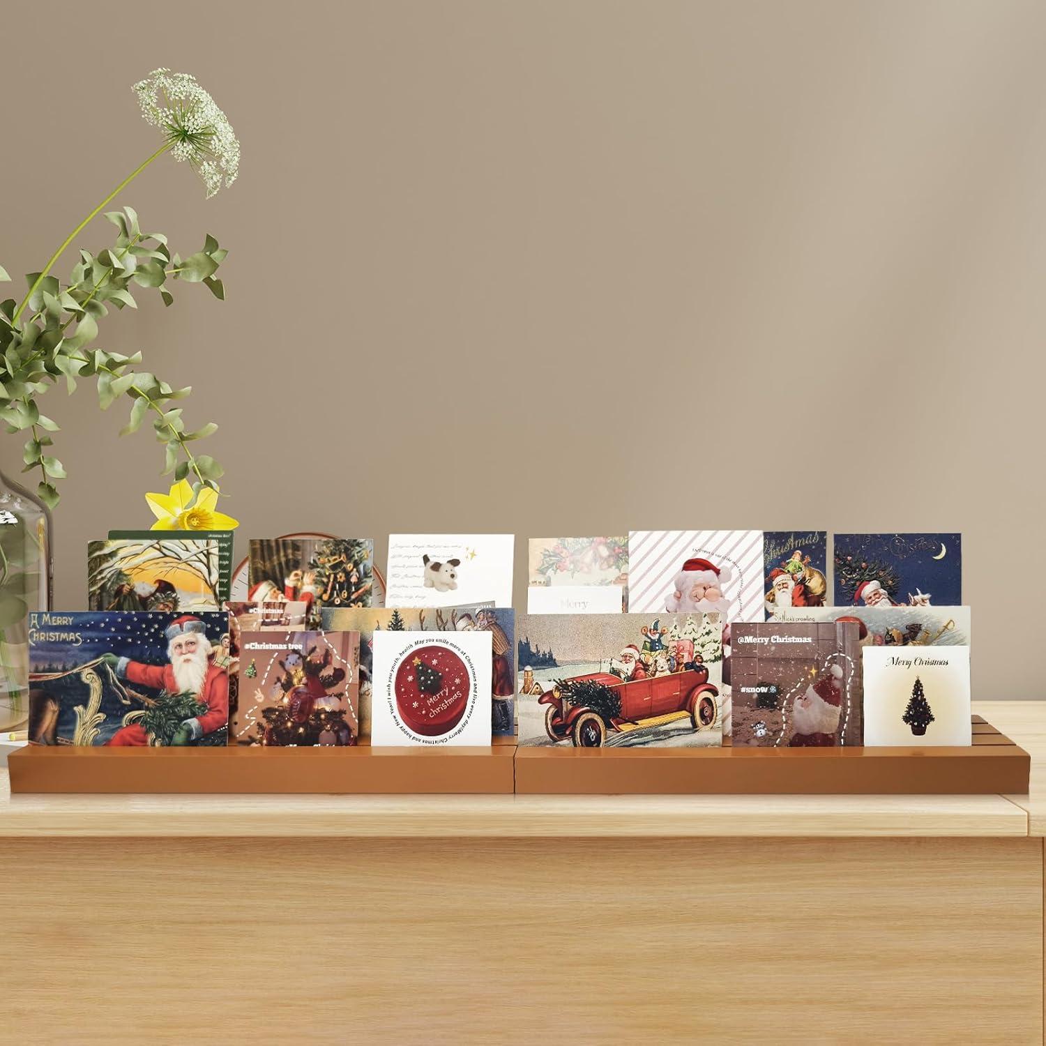 Soporte para Tarjetas de Navidad mzfoo 2 Pcs 35.56 cm Madera