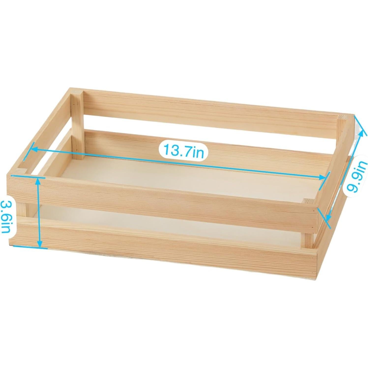 Juego de 3 Cajas de Madera Rústicas Xhqsulsclac - Almacenamiento 24.9-34.8 cm