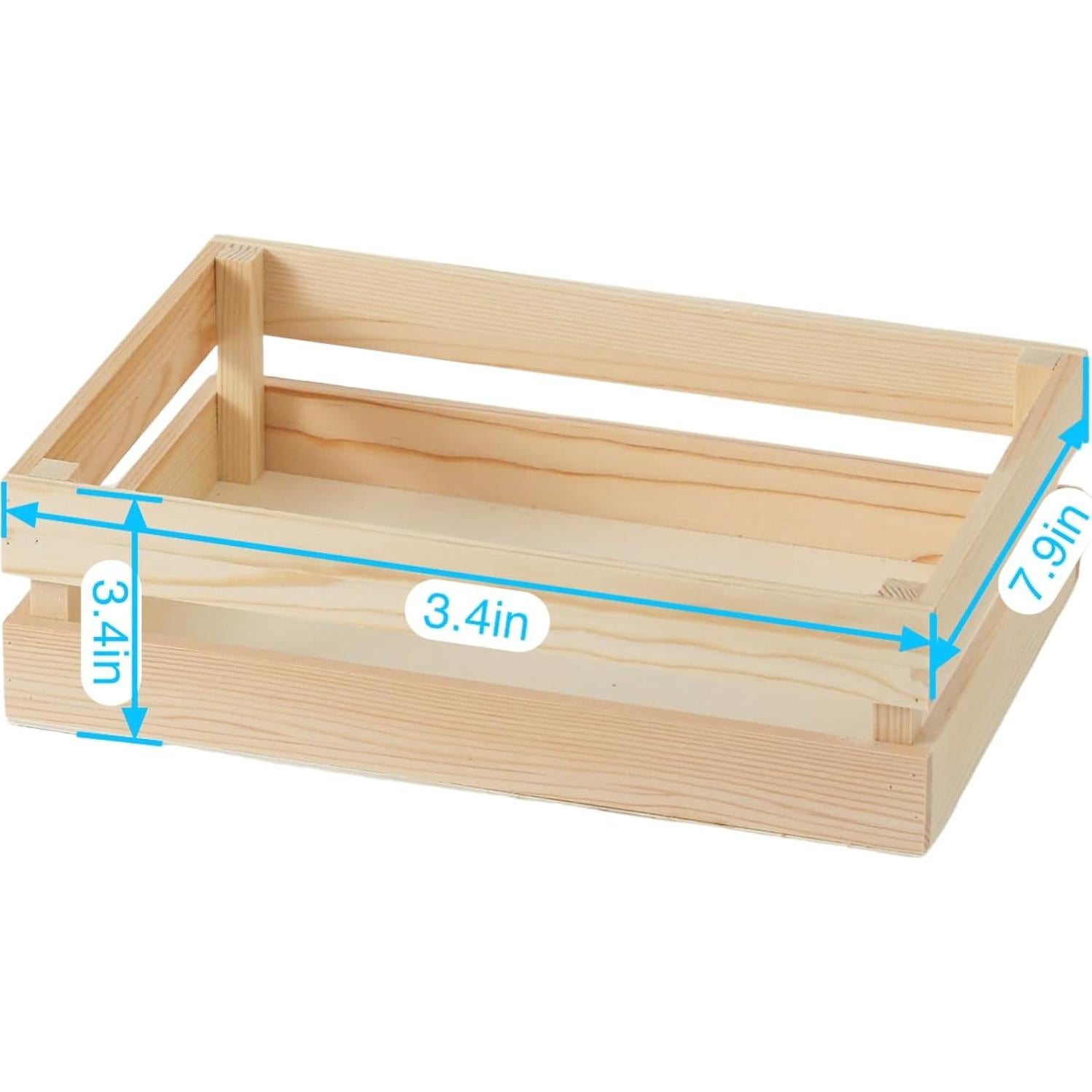 Juego de 3 Cajas de Madera Rústicas Xhqsulsclac - Almacenamiento 24.9-34.8 cm