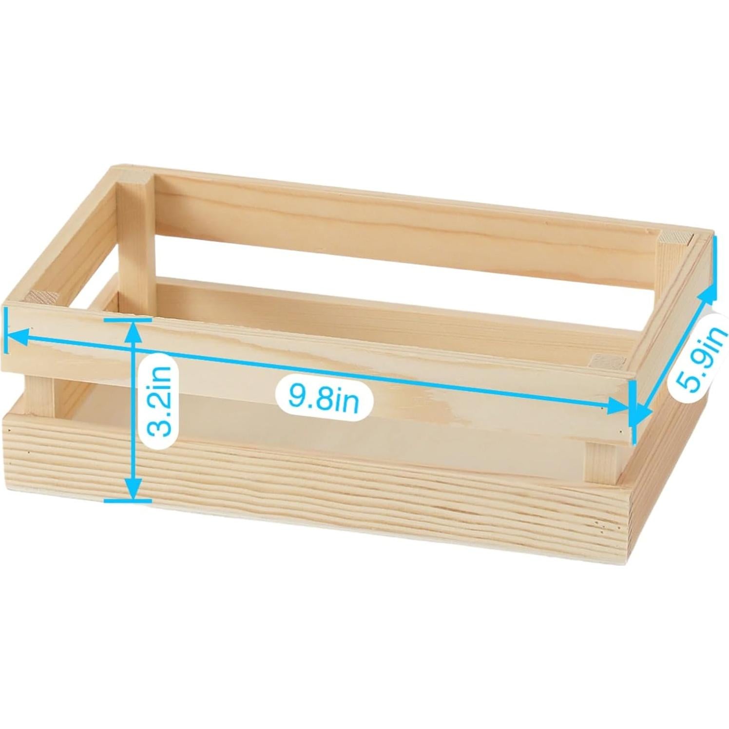 Juego de 3 Cajas de Madera Rústicas Xhqsulsclac - Almacenamiento 24.9-34.8 cm