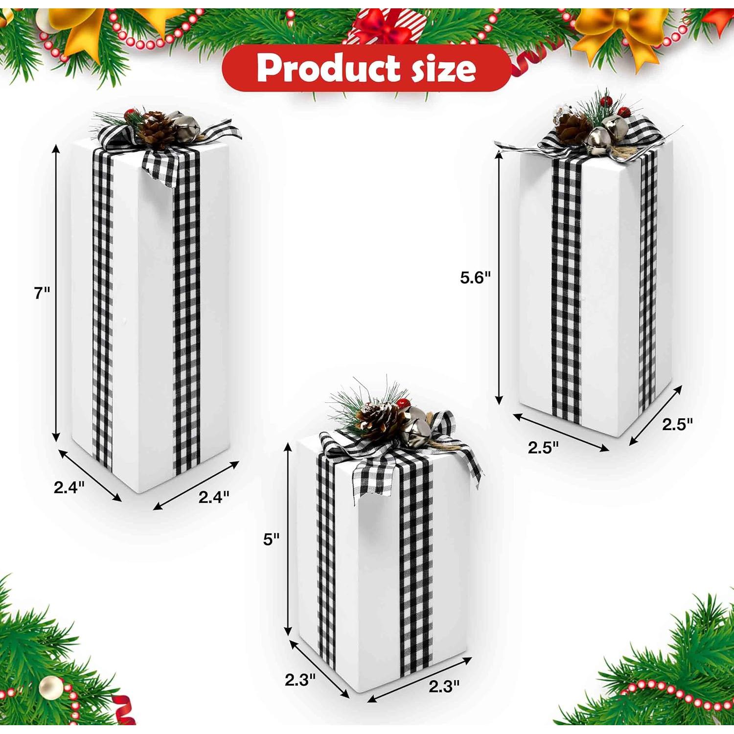 Cajas de Regalo de Madera Blanca 3 Pcs Gift Boutique