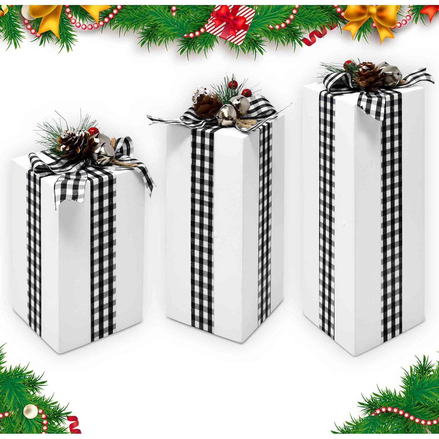 Cajas de Regalo de Madera Blanca 3 Pcs Gift Boutique