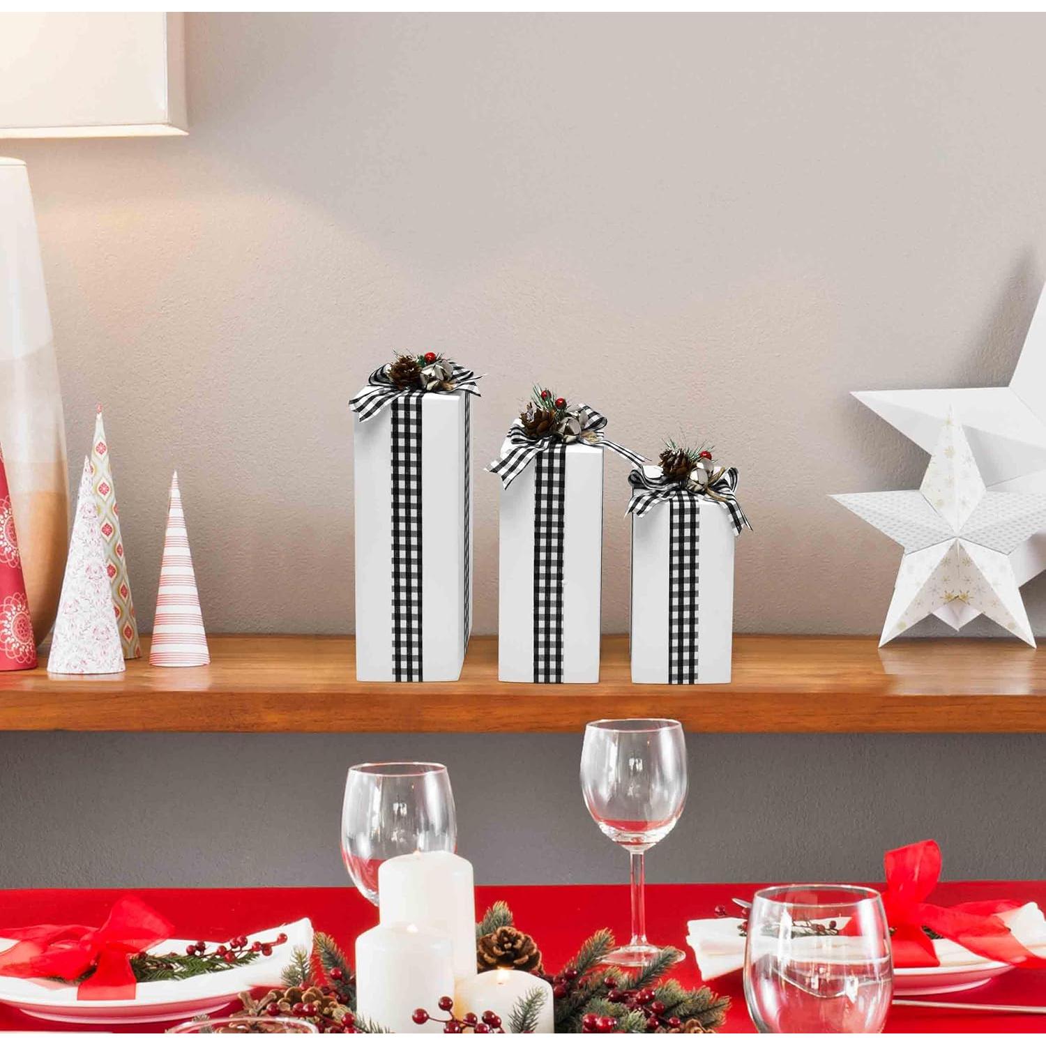 Cajas de Regalo de Madera Blanca 3 Pcs Gift Boutique