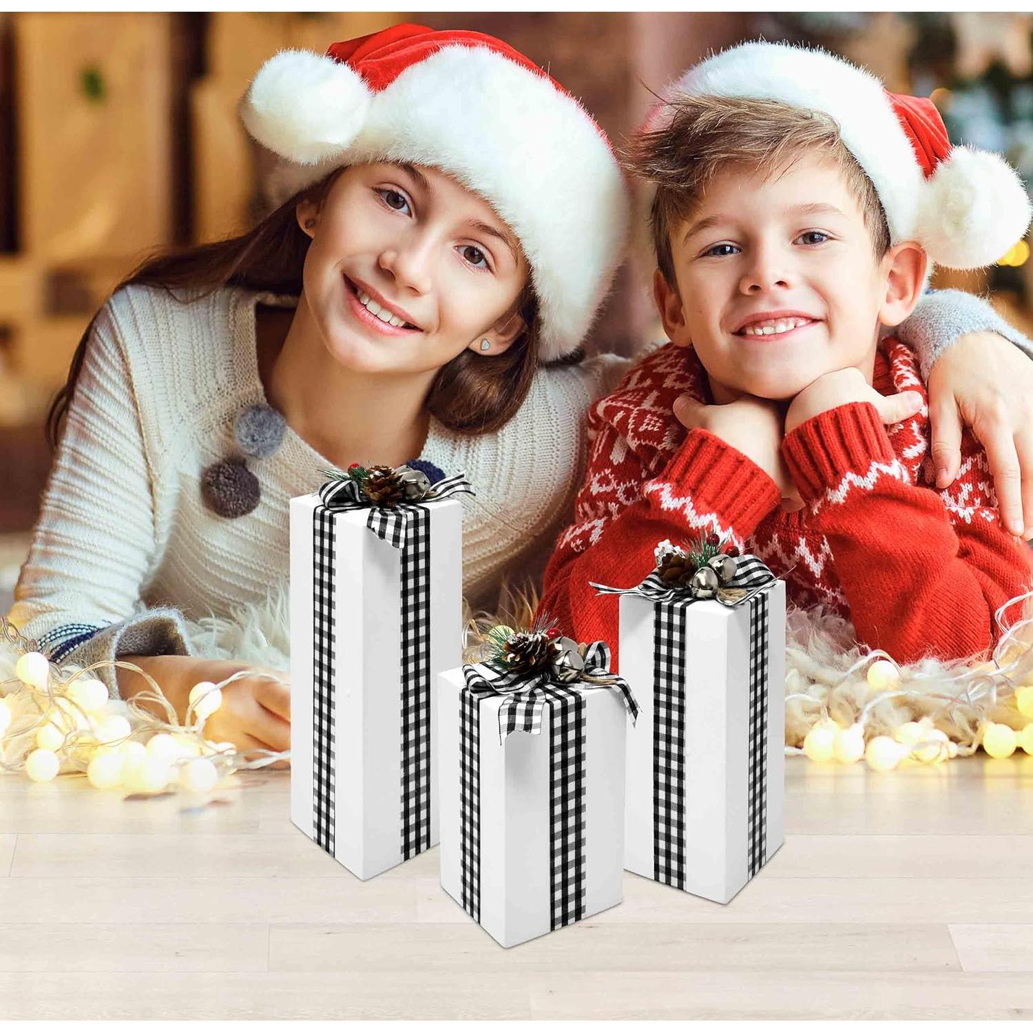 Cajas de Regalo de Madera Blanca 3 Pcs Gift Boutique