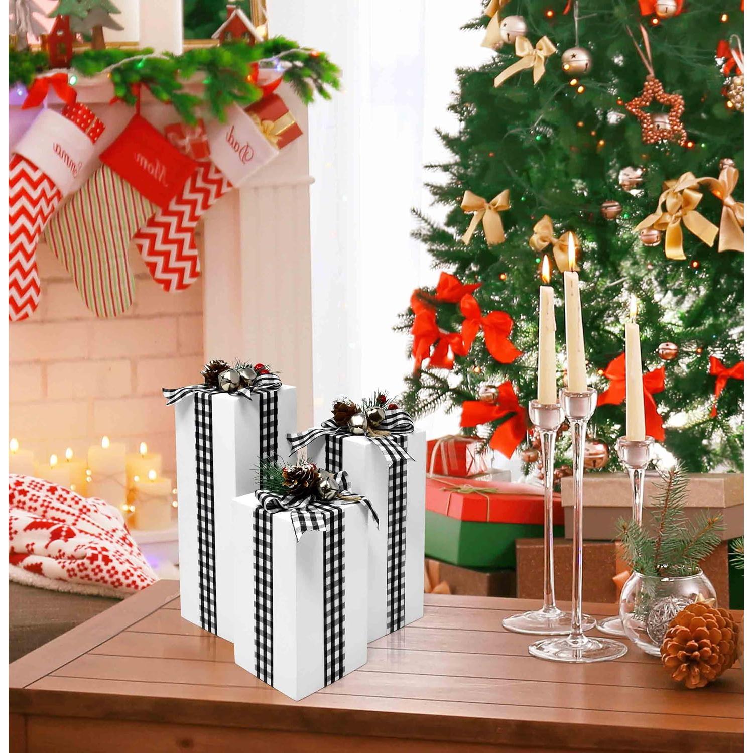 Cajas de Regalo de Madera Blanca 3 Pcs Gift Boutique