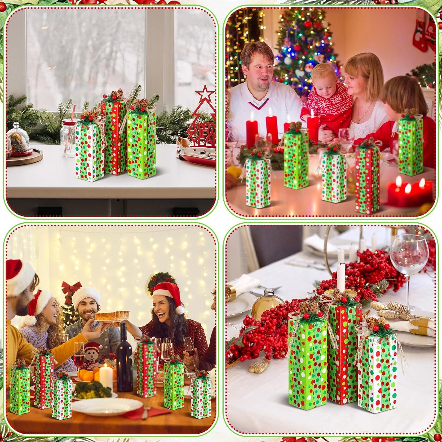 Centros de Mesa Navideños de Madera Glenmal - 3 Piezas