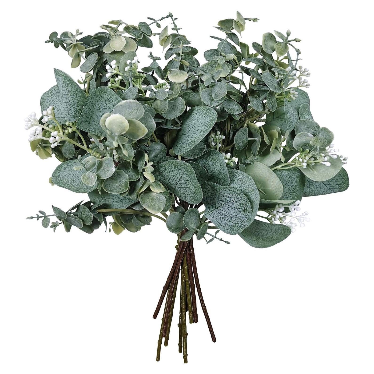 Ramo de Eucalipto Artificial Winlyn - 10 Piezas Decorativas