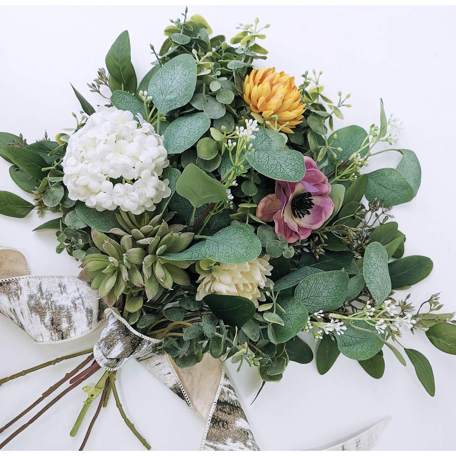 Ramo de Eucalipto Artificial Winlyn - 10 Piezas Decorativas