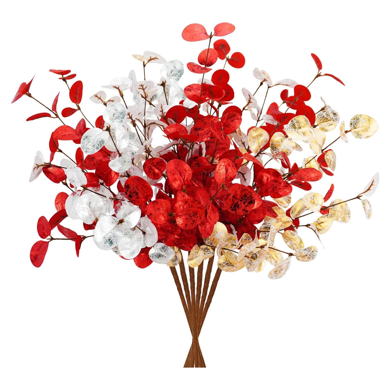 Hojas de Eucalipto Artificiales Agusbagli 71 cm 6 Pcs Terciopelo